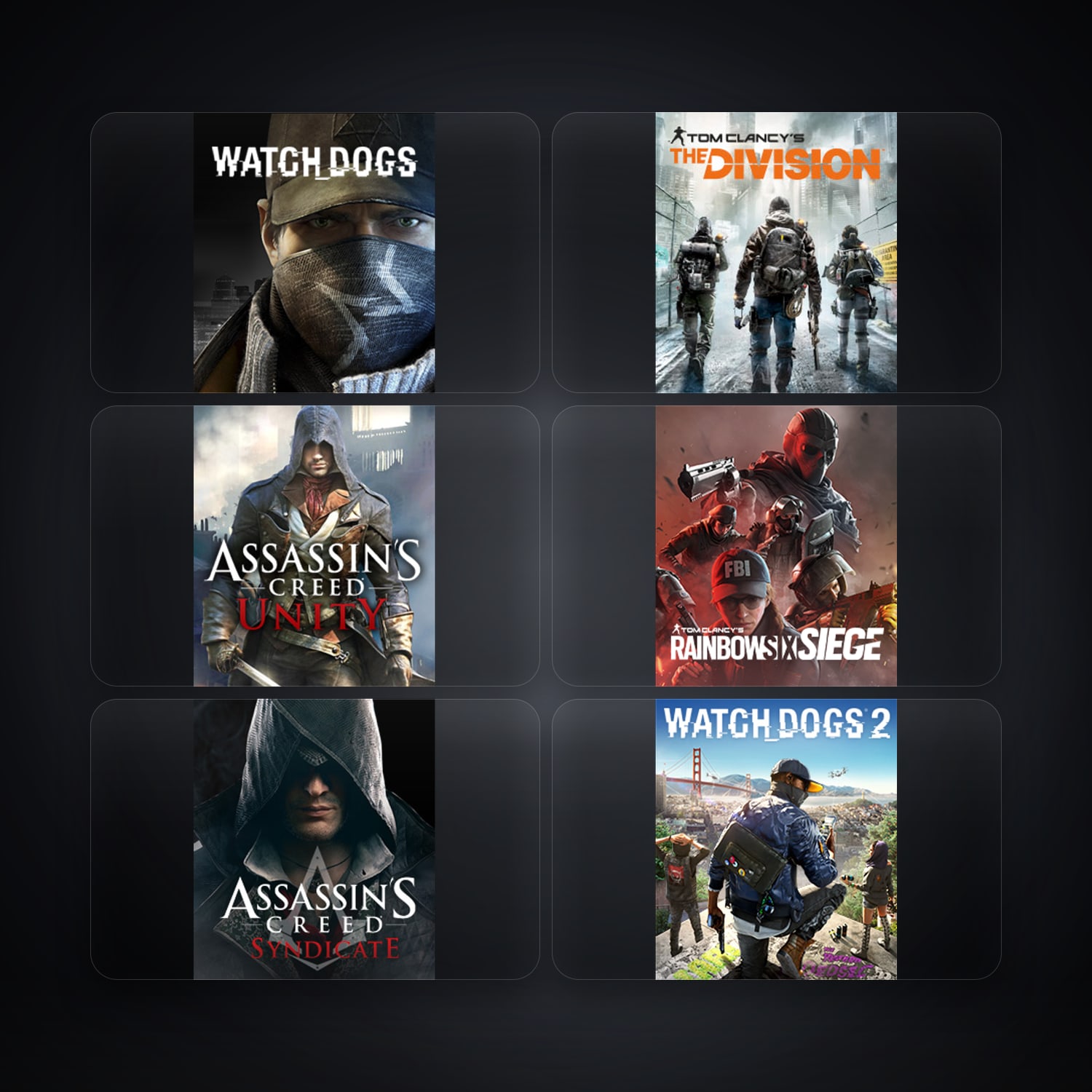 Ubisoft Watch_Dogs + Tom Clancy's The Division — DE — 9 games — HabibiAccounts