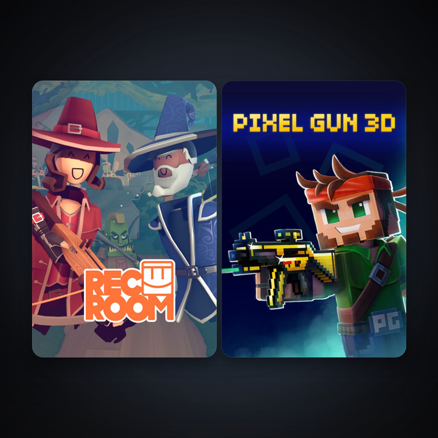 Rec Room + Pixel Gun 3D: PC Edition, 3 games, clean — HabibiAccounts