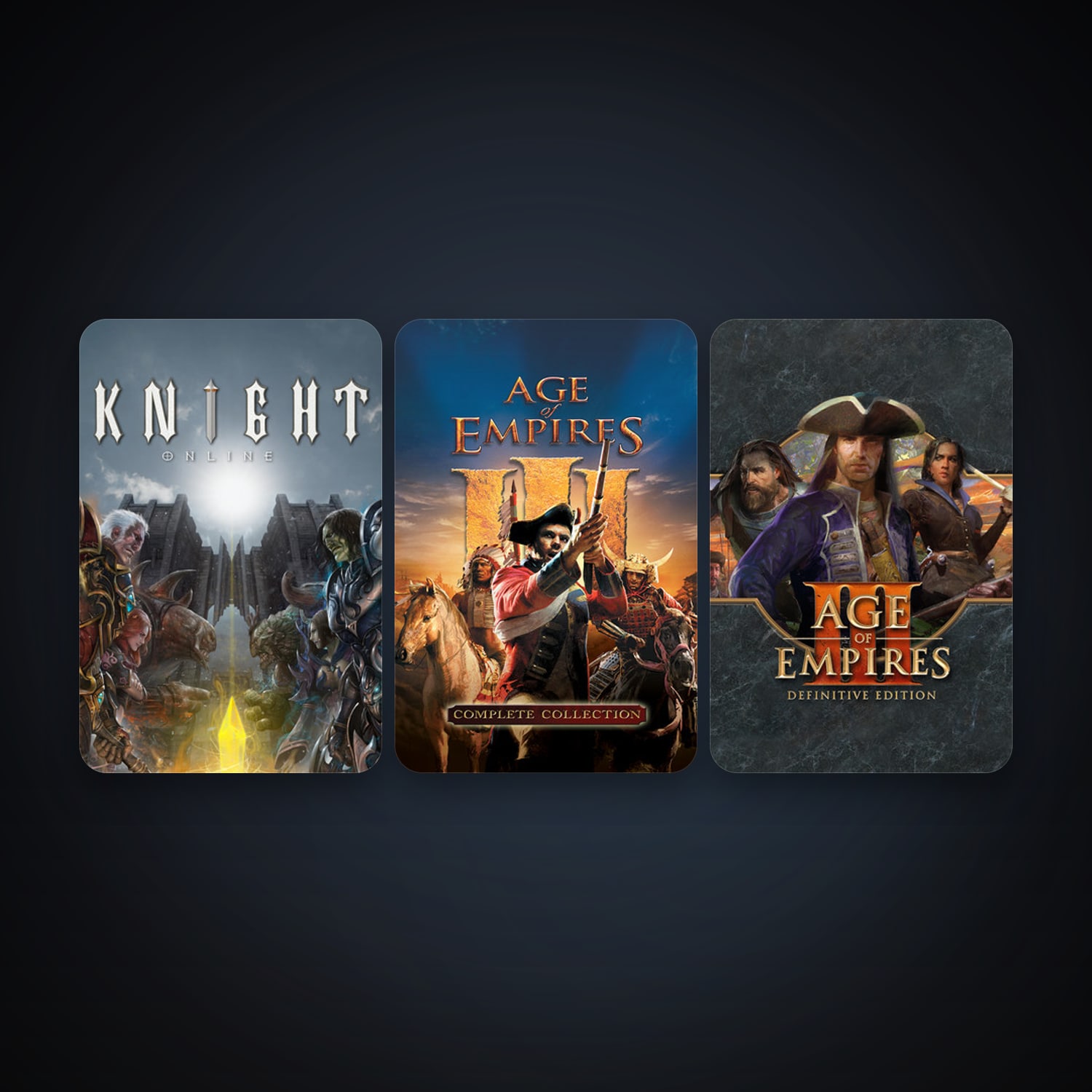 Age of Empires III + Knight Online, 3 games, clean — HabibiAccounts