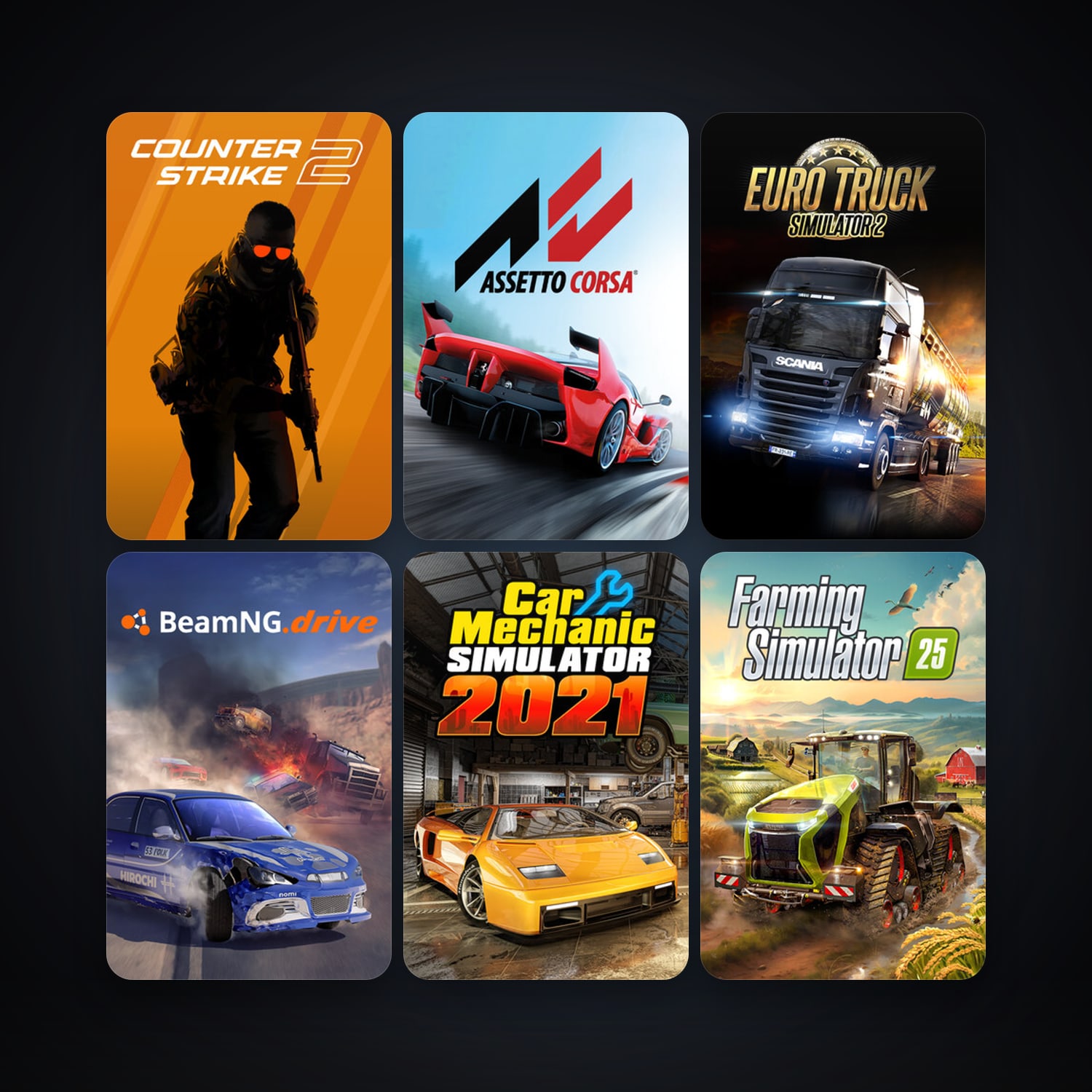 CS2 Prime + Euro Truck Simulator 2, 35 games, clean — HabibiAccounts