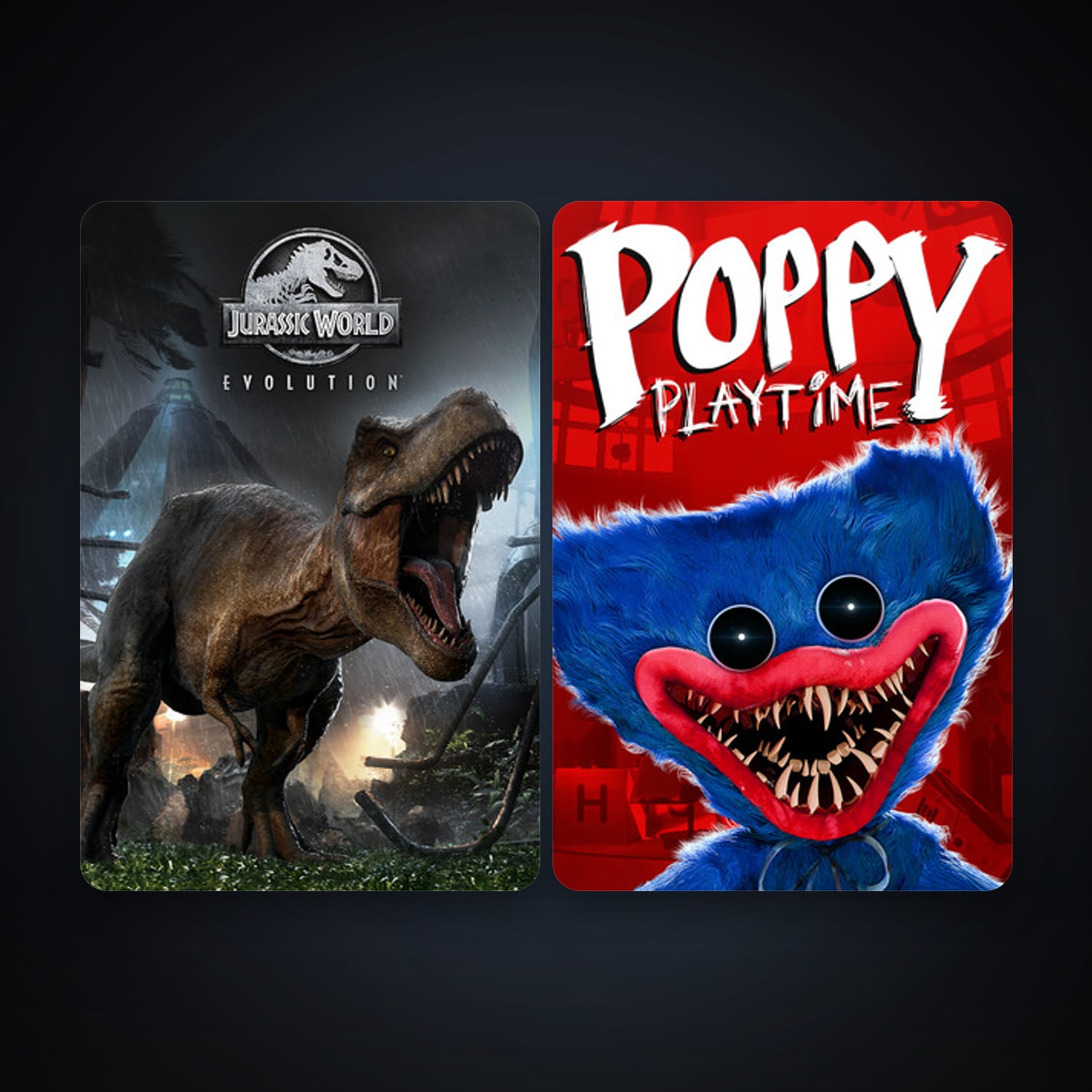 Jurassic World Evolution + Poppy Playtime, 3 games, clean — HabibiAccounts