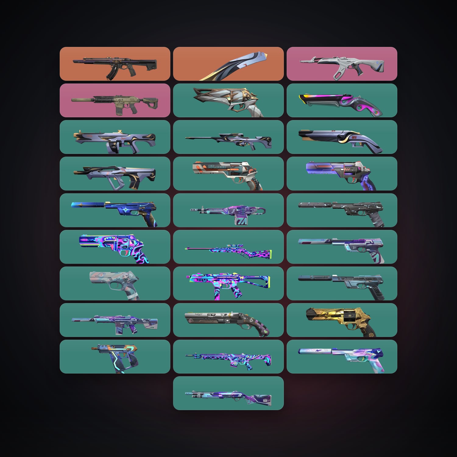 AP Gold 3 locker — 1 knives, 28 skins, lvl 207 — HabibiAccounts