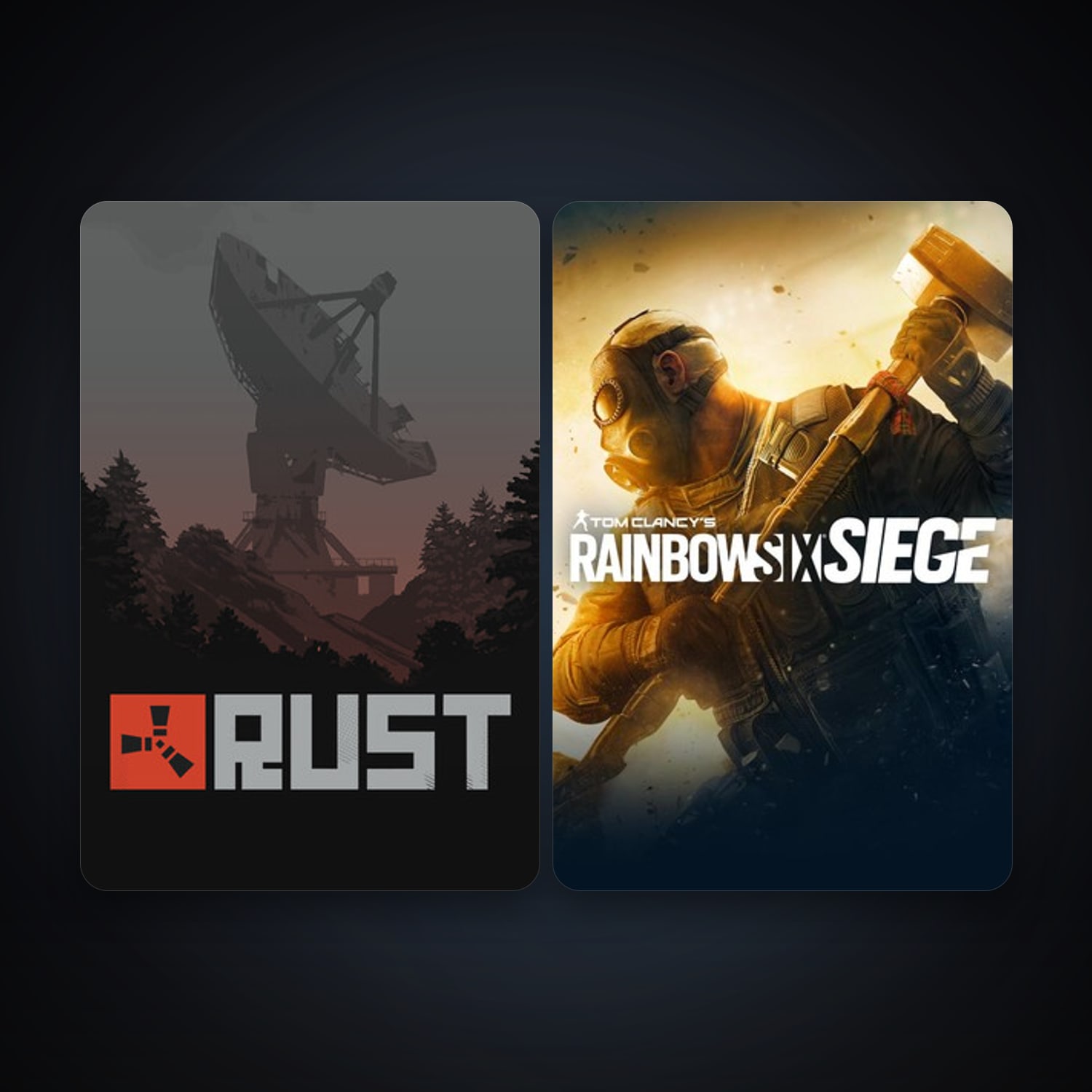 Rust + Tom Clancy's Rainbow Six Siege, 3 games, clean — HabibiAccounts