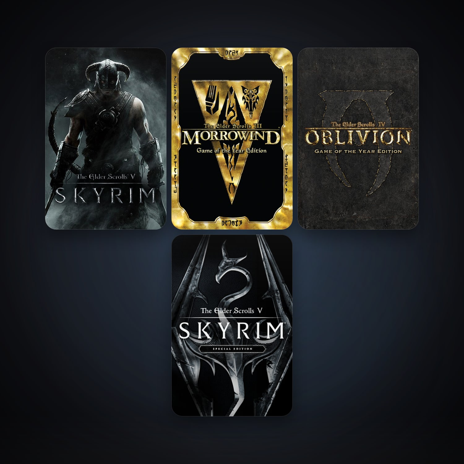 The Elder Scrolls III: Morrowind Game of the Year Edition + The Elder Scrolls IV: Oblivion Game of the Year Edition, 5 games, clean — HabibiAccounts