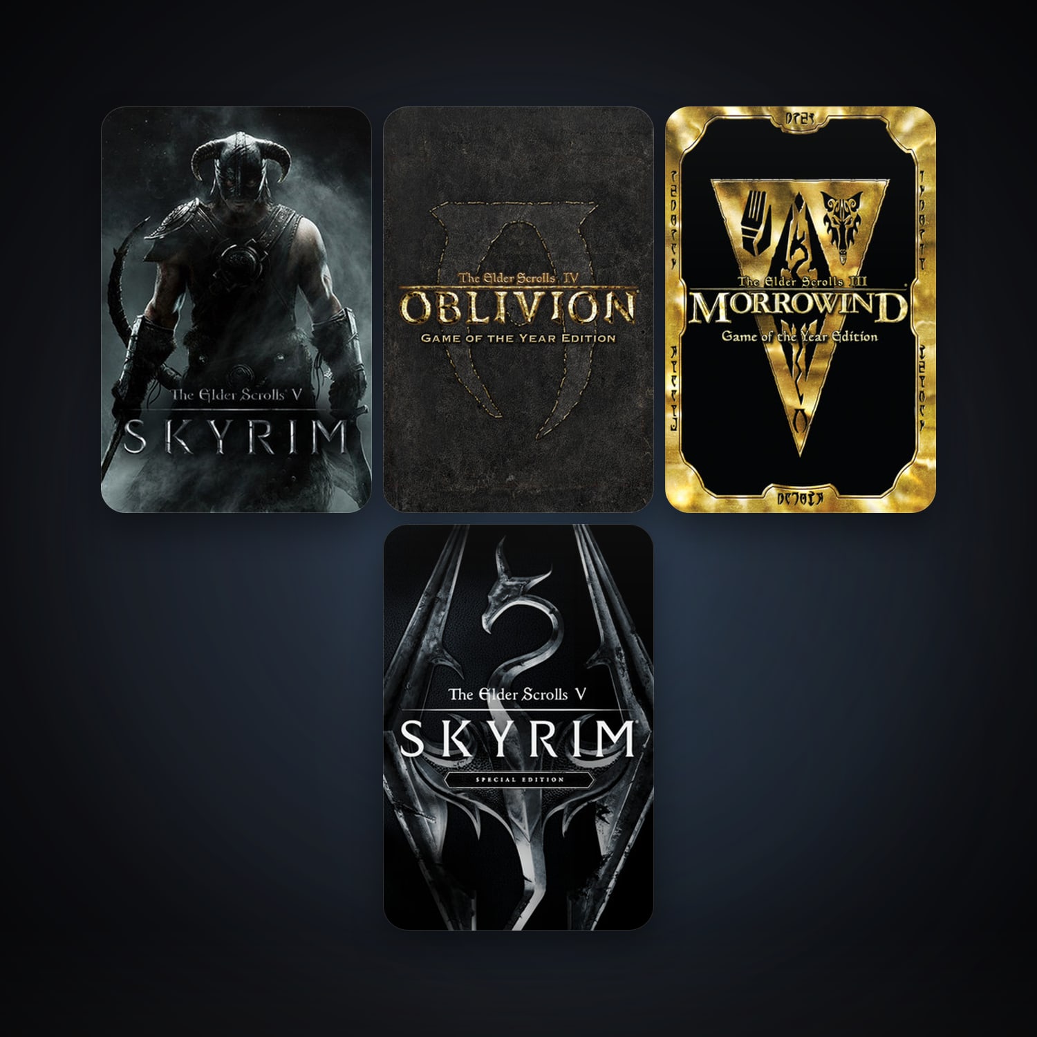 The Elder Scrolls III: Morrowind Game of the Year Edition + The Elder Scrolls IV: Oblivion Game of the Year Edition, 5 games, clean — HabibiAccounts