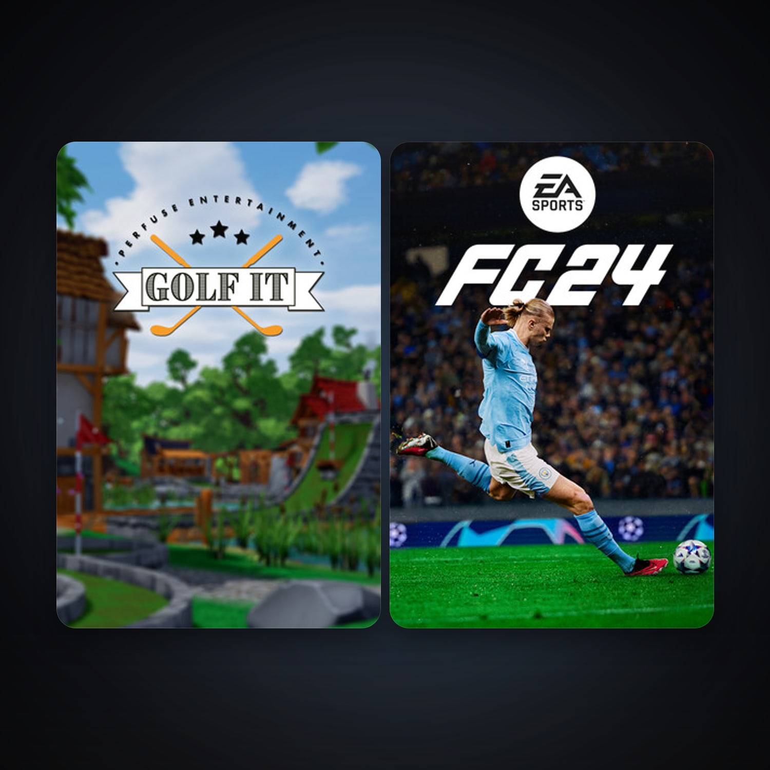 Golf It! + FIFA 24, 3 games, clean — HabibiAccounts