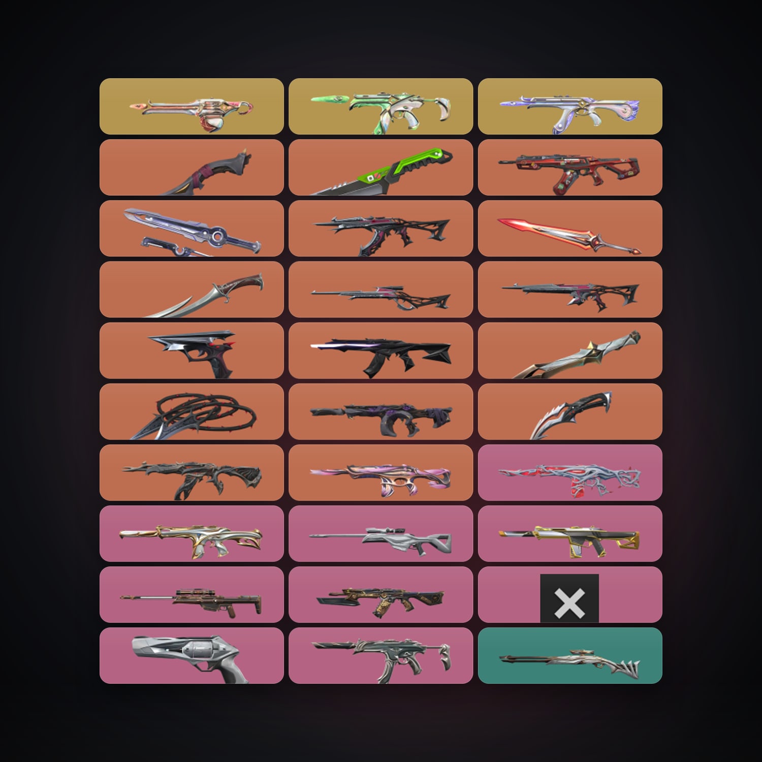 AP Plat 1 locker — 8 knives, 117 skins, lvl 285 — HabibiAccounts