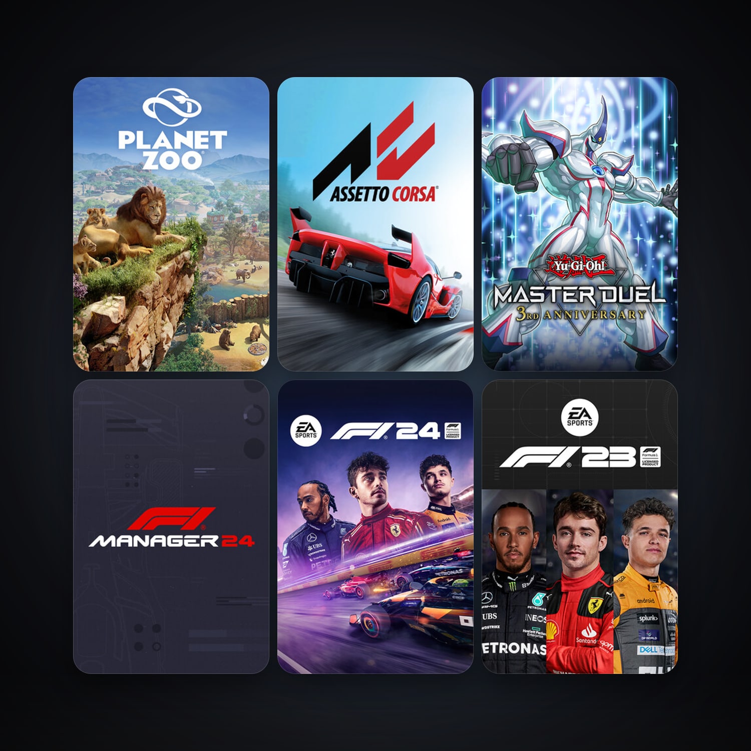 Assetto Corsa + Planet Zoo, 48 games, clean — HabibiAccounts