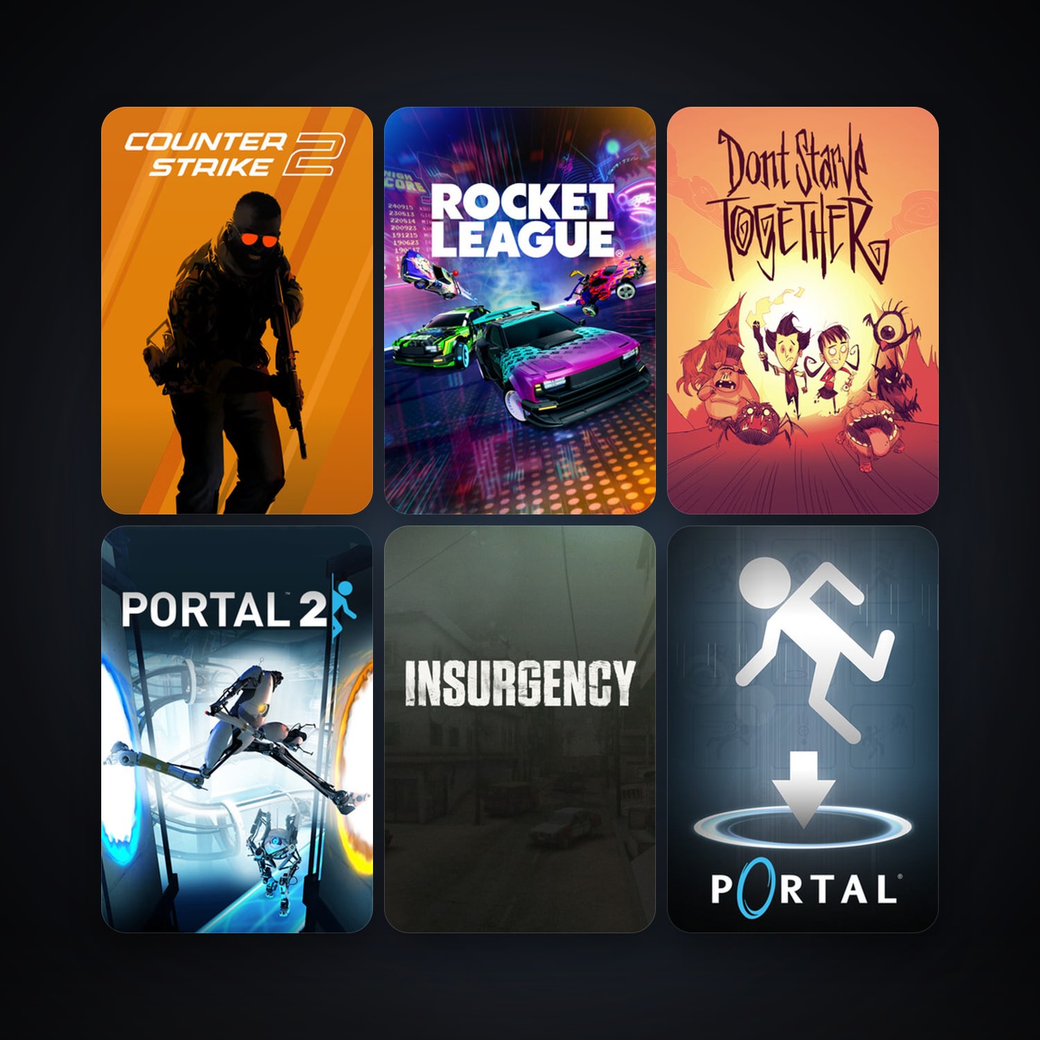Portal + Portal 2, 8 games, Steam 13, clean — HabibiAccounts