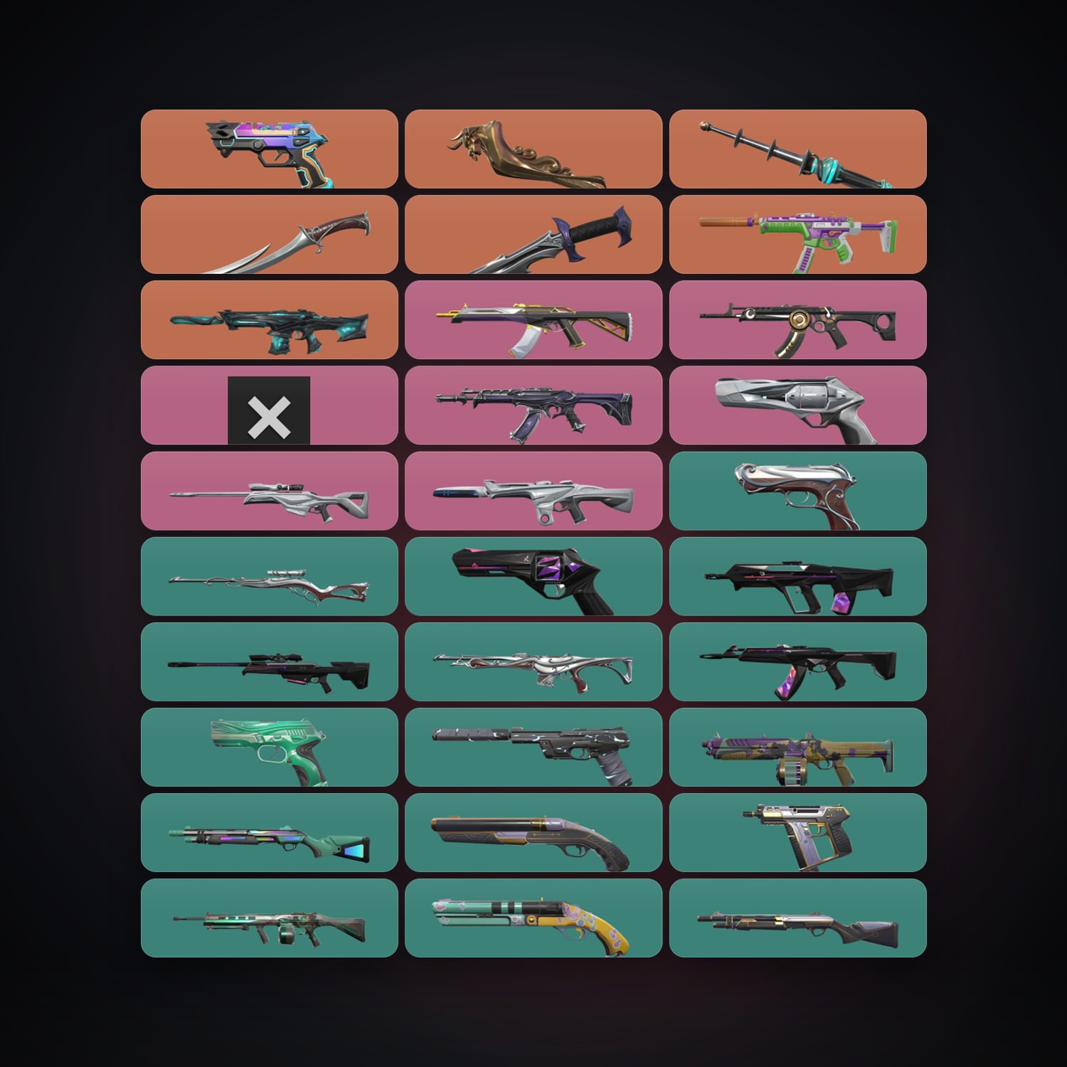 NA Gold 3 locker — 4 knives, 41 skins, lvl 135 — HabibiAccounts