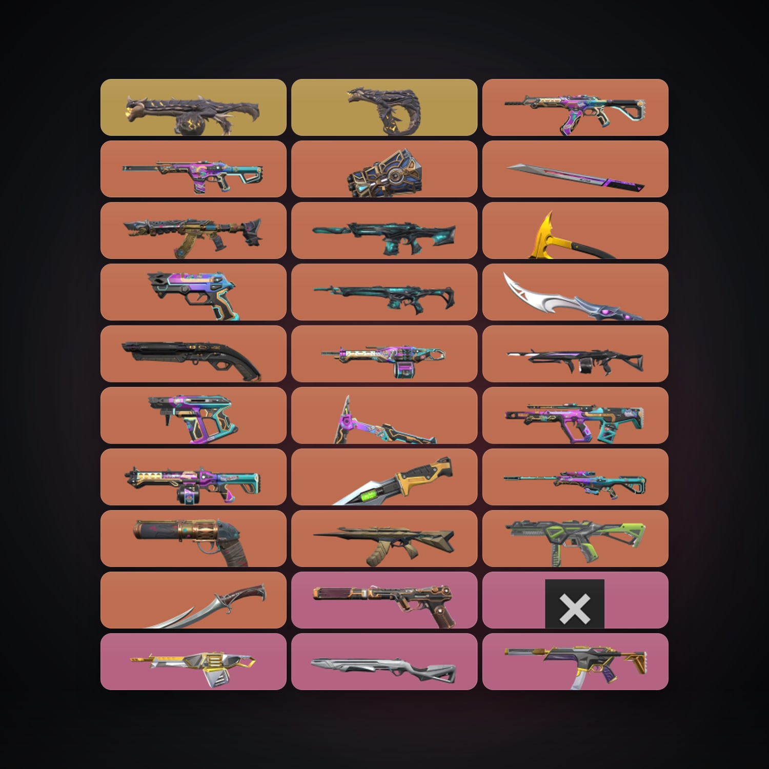 AP Silver 2 locker — 7 knives, 111 skins, lvl 256 — HabibiAccounts