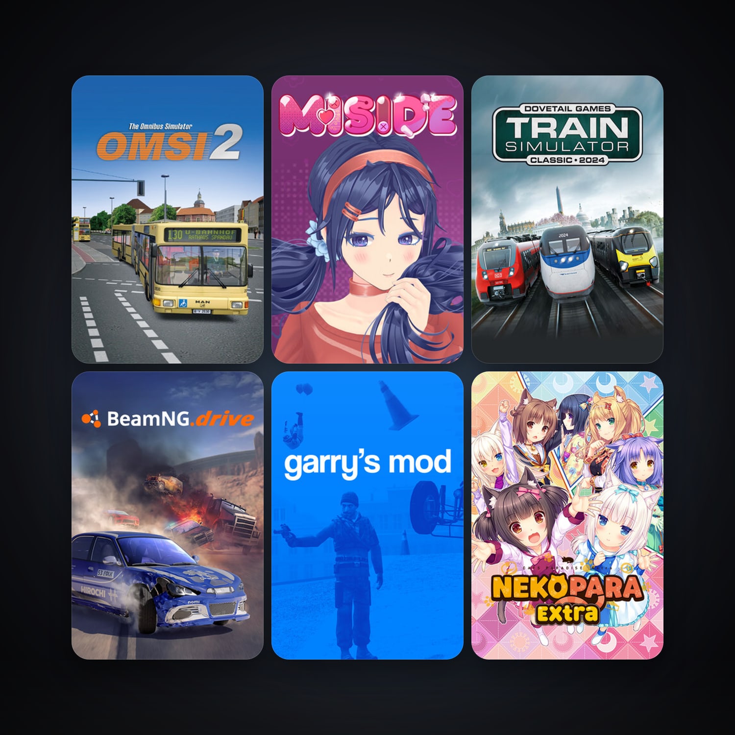 Garry's Mod + Train Simulator Classic, 28 games, clean — HabibiAccounts