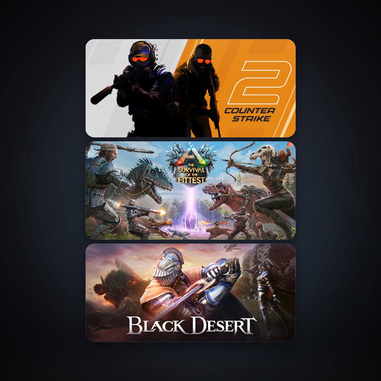 CS2 Prime + ARK: The Survival Of The Fittest, 6 games, clean — HabibiAccounts