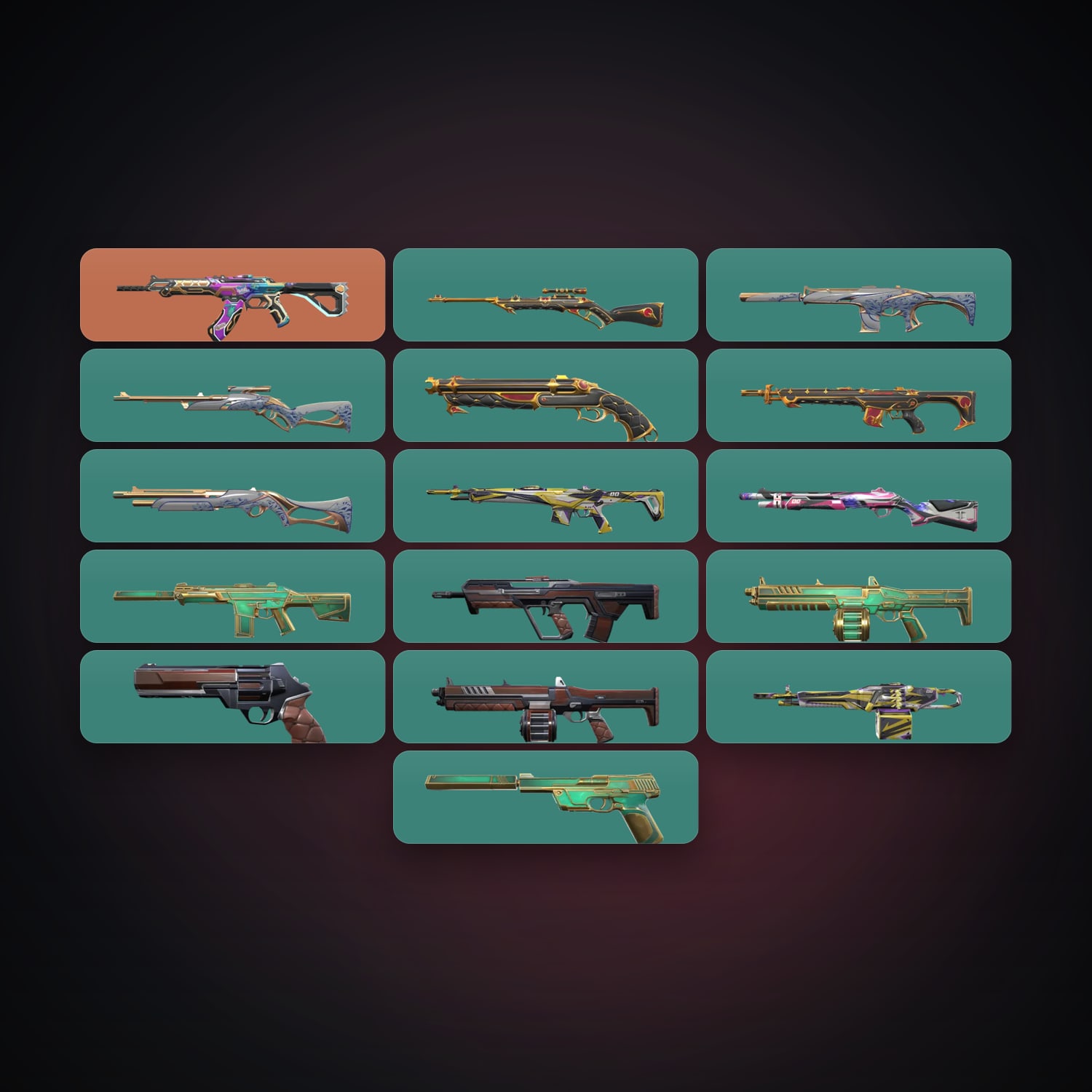 NA Silver 1 locker — 17 skins, lvl 54 — HabibiAccounts