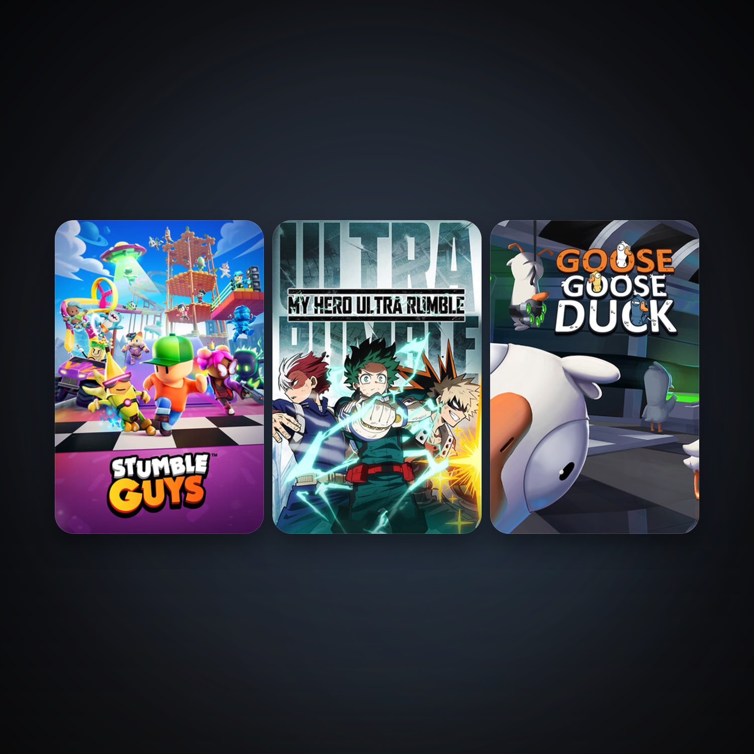 Goose Goose Duck + MY HERO ULTRA RUMBLE, 5 games, clean — HabibiAccounts