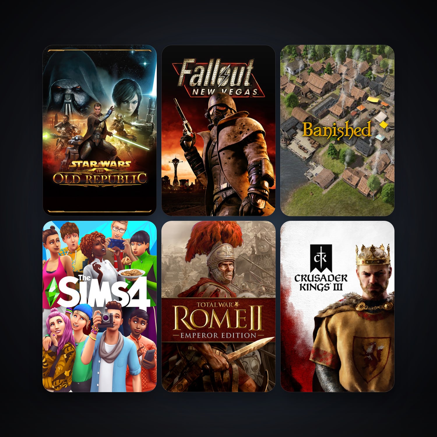 Fallout: New Vegas + Total War: ROME II - Emperor Edition, 8 games, clean — HabibiAccounts