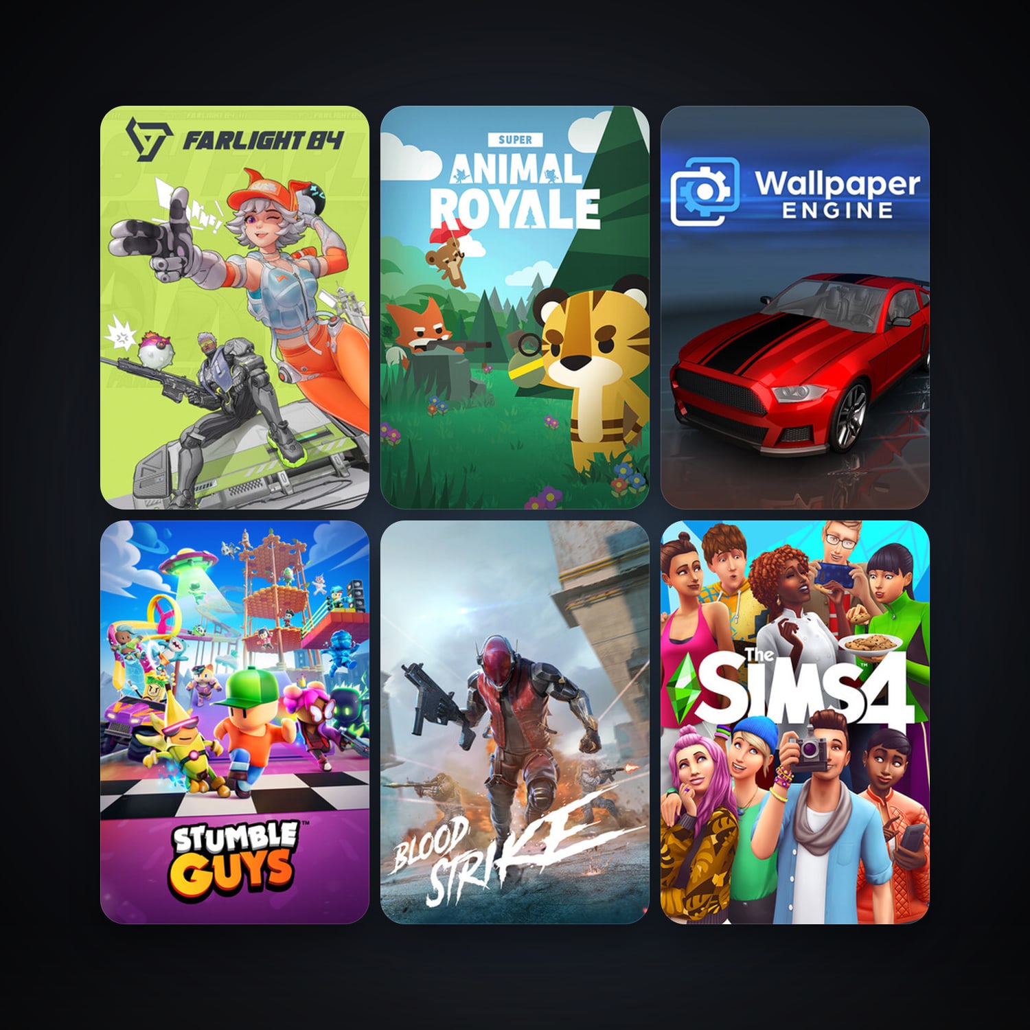 Wallpaper Engine + Aimlabs, 16 games, clean — HabibiAccounts