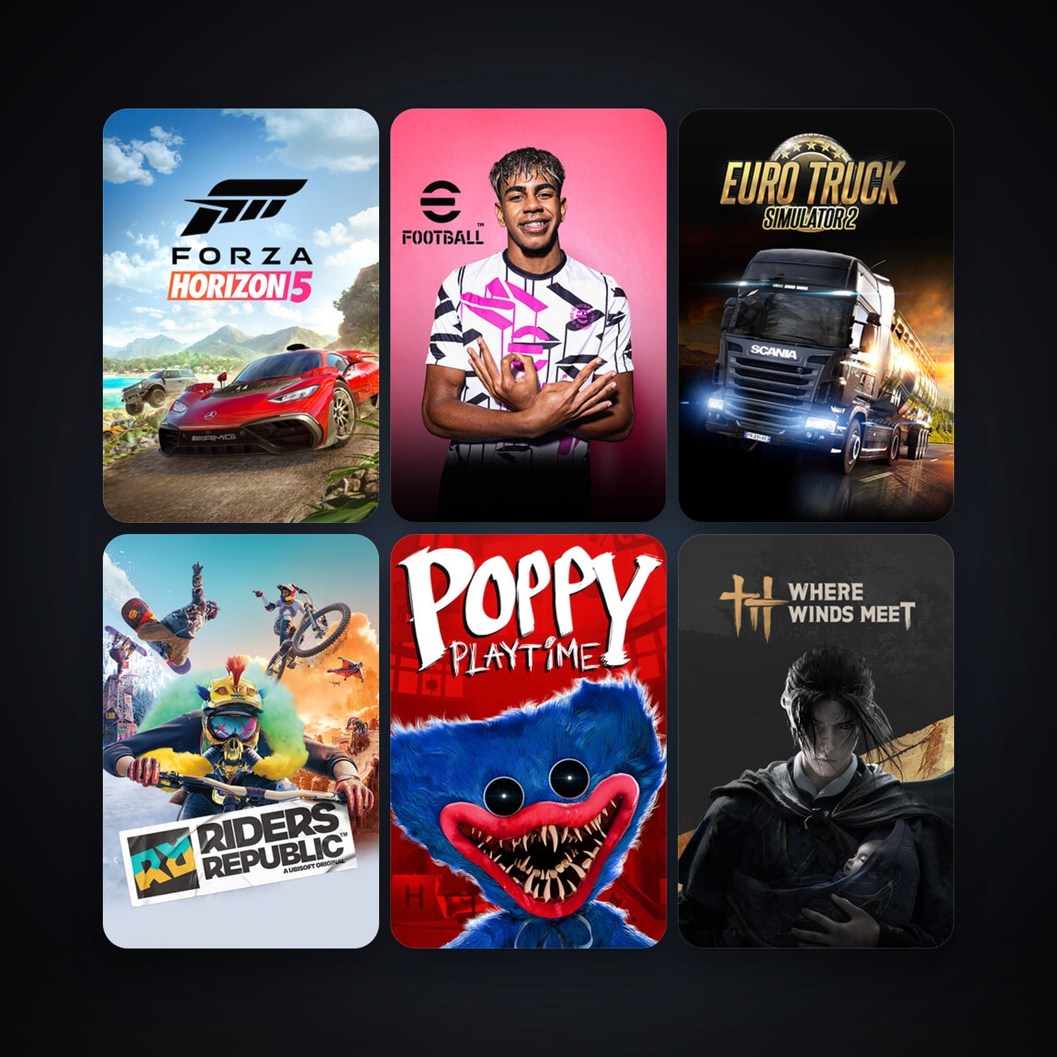 Euro Truck Simulator 2 + Forza Horizon 5, 13 games, clean — HabibiAccounts