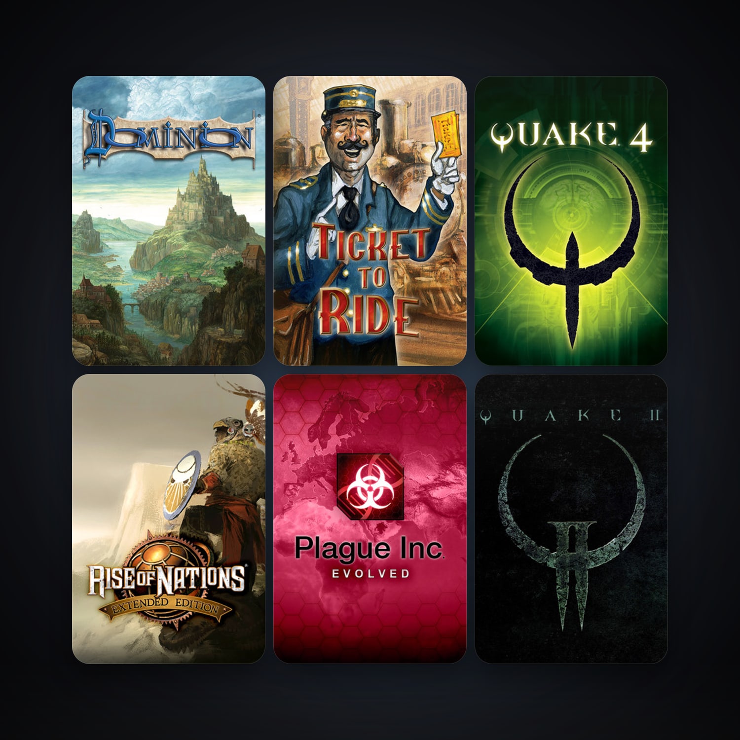 Quake IV + QUAKE II, 90 games, Steam 11, clean — HabibiAccounts