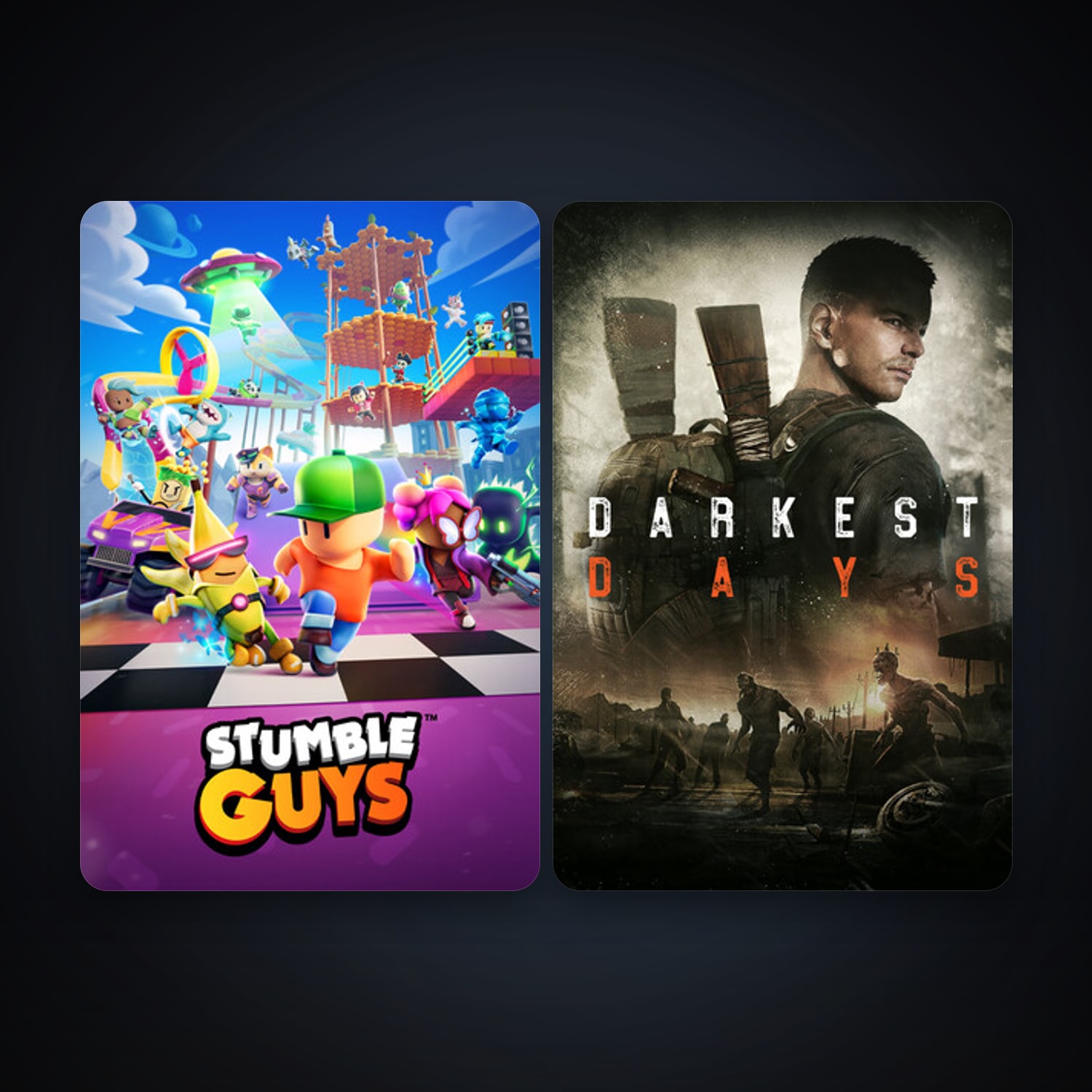 DARKEST DAYS + Stumble Guys, 4 games, clean — HabibiAccounts