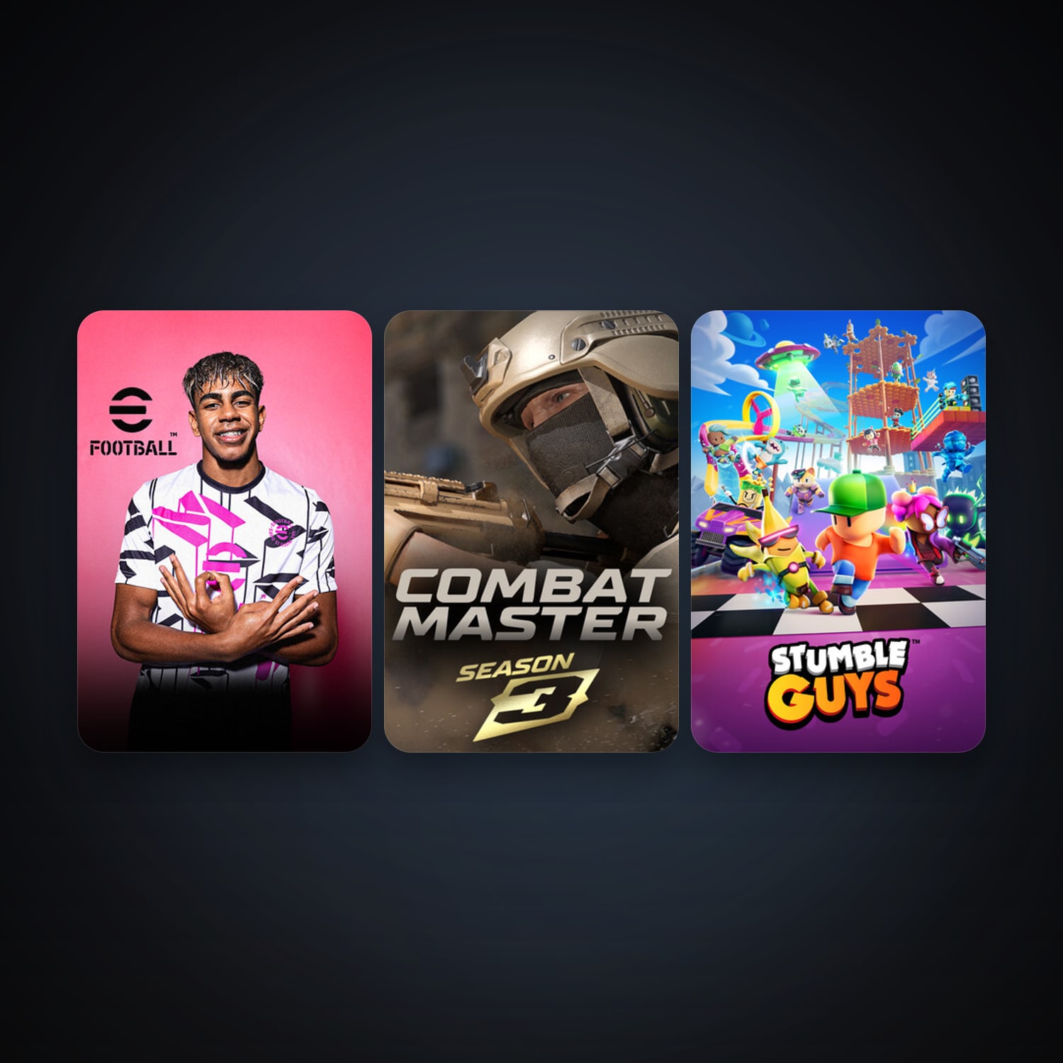 eFootball 2024 + Stumble Guys, 5 games, clean — HabibiAccounts