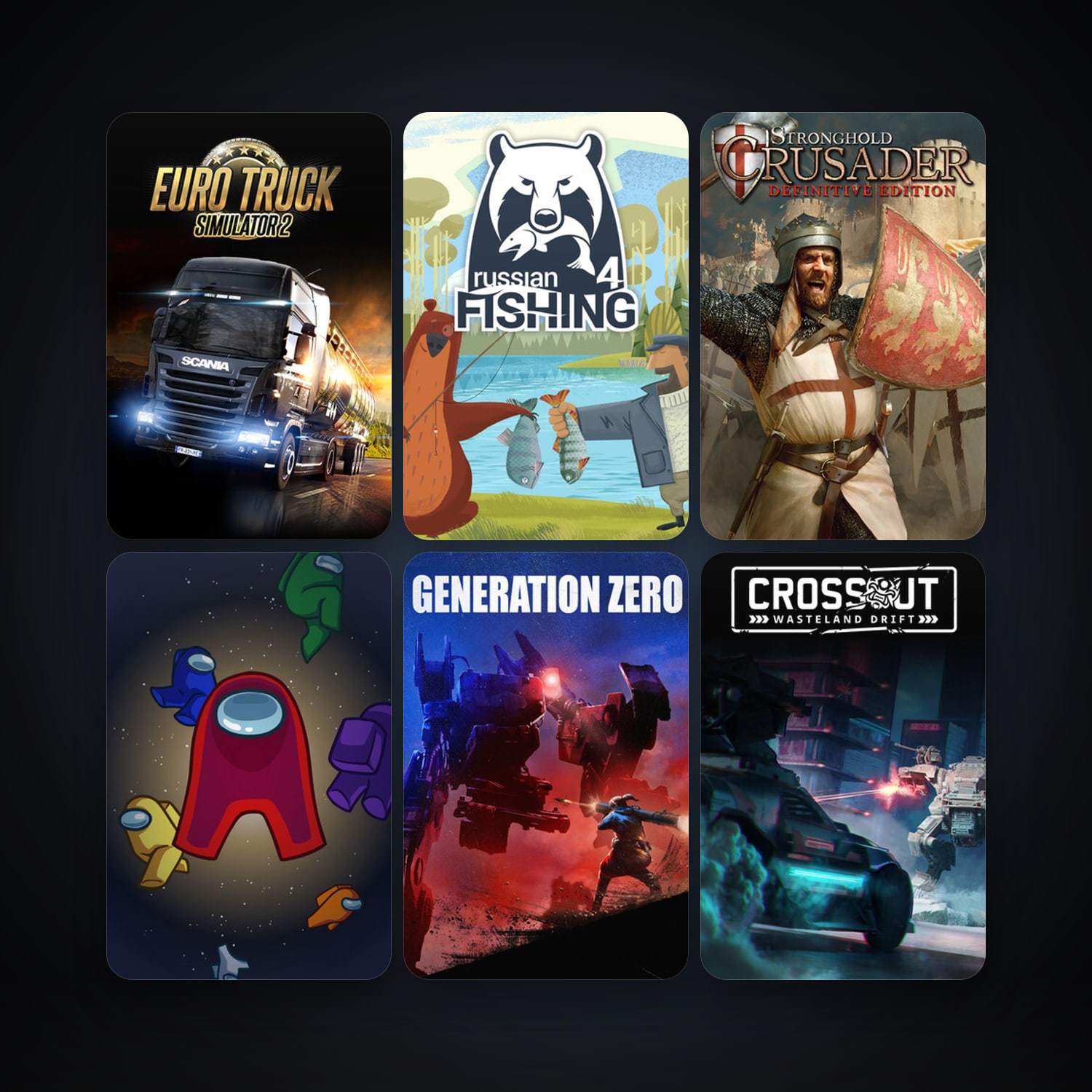 Metro 2033 + Euro Truck Simulator 2, 10 games, clean — HabibiAccounts