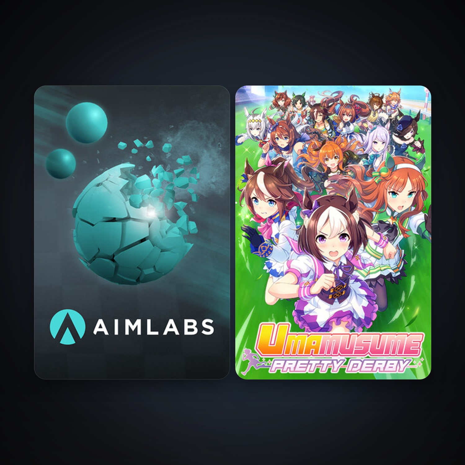 Aimlabs + Umamusume: Pretty Derby, 4 games, clean — HabibiAccounts