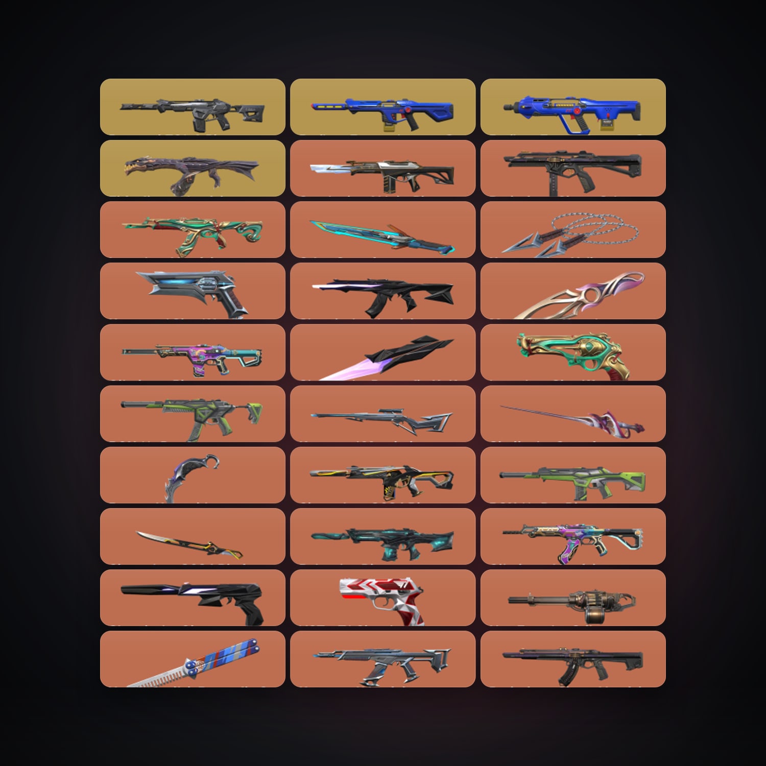NA locker — 8 knives, 83 skins, lvl 41 — HabibiAccounts