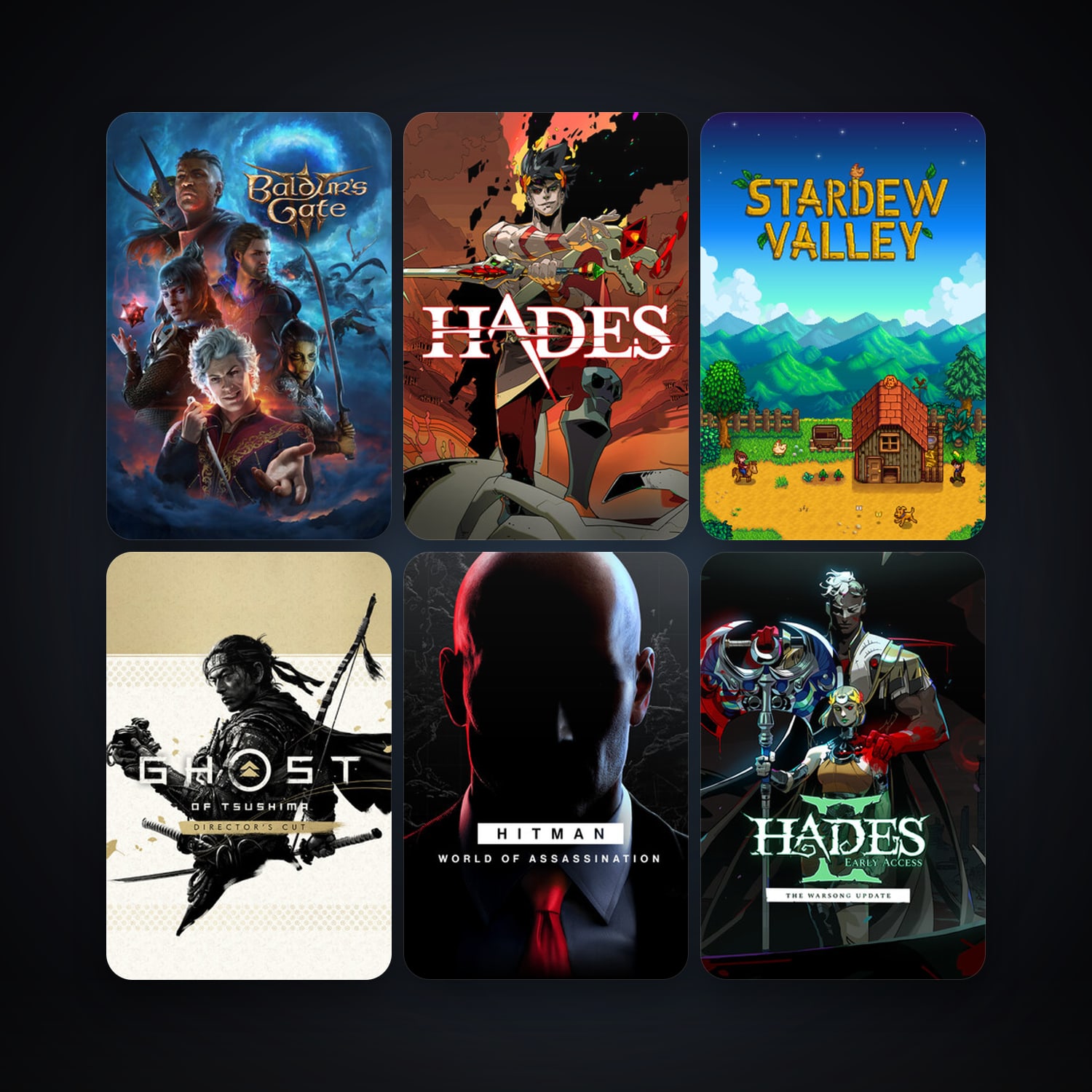 Stardew Valley + Baldur's Gate 3, 173 games, Steam 15, clean — HabibiAccounts