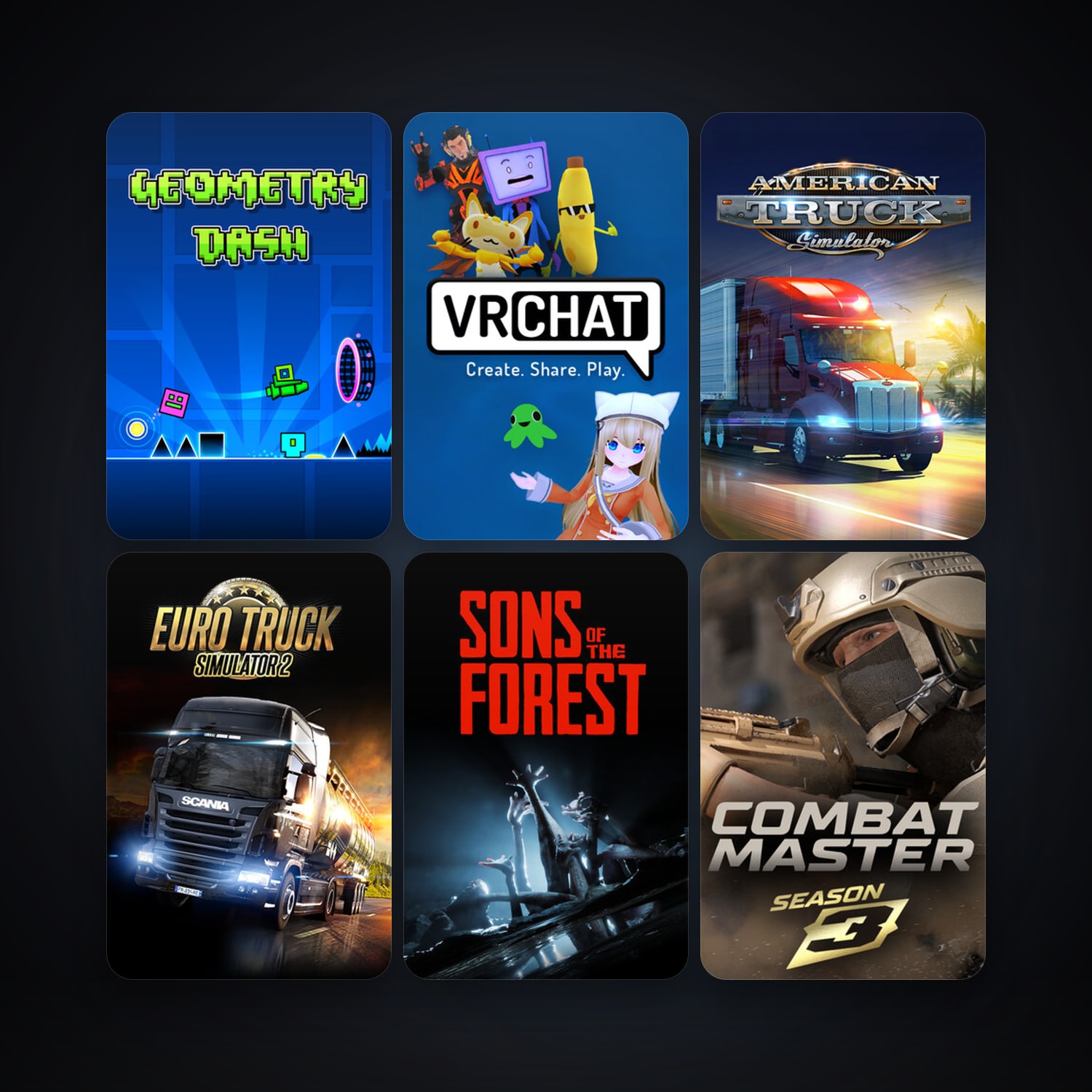 Euro Truck Simulator 2 + American Truck Simulator, 16 games, clean — HabibiAccounts