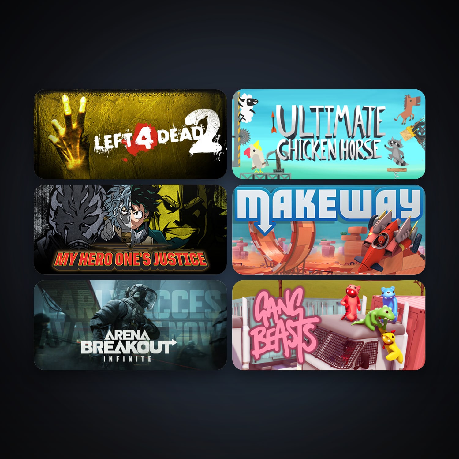 Left 4 Dead 2 + Gang Beasts, 31 games, clean — HabibiAccounts