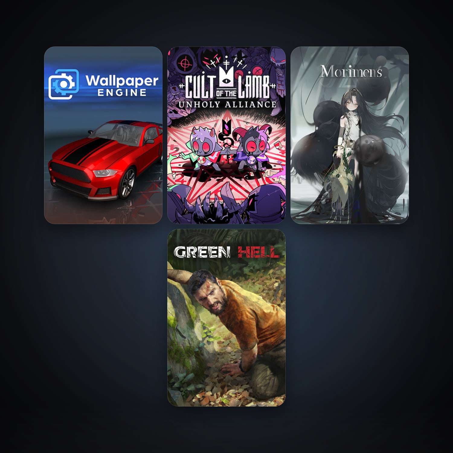 Wallpaper Engine + Muse Dash, 16 games, clean — HabibiAccounts