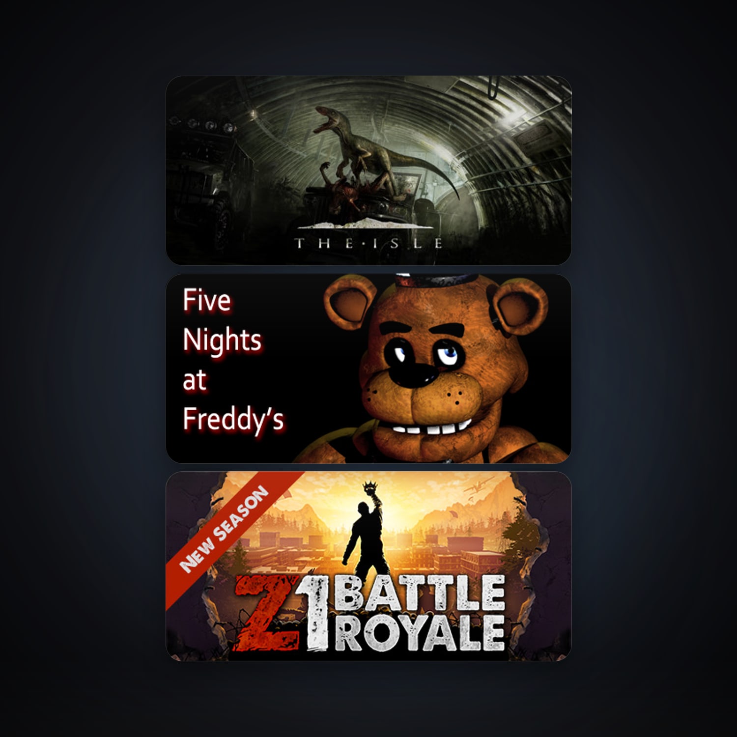 Five Nights at Freddy's + The Isle, 4 games, clean — HabibiAccounts