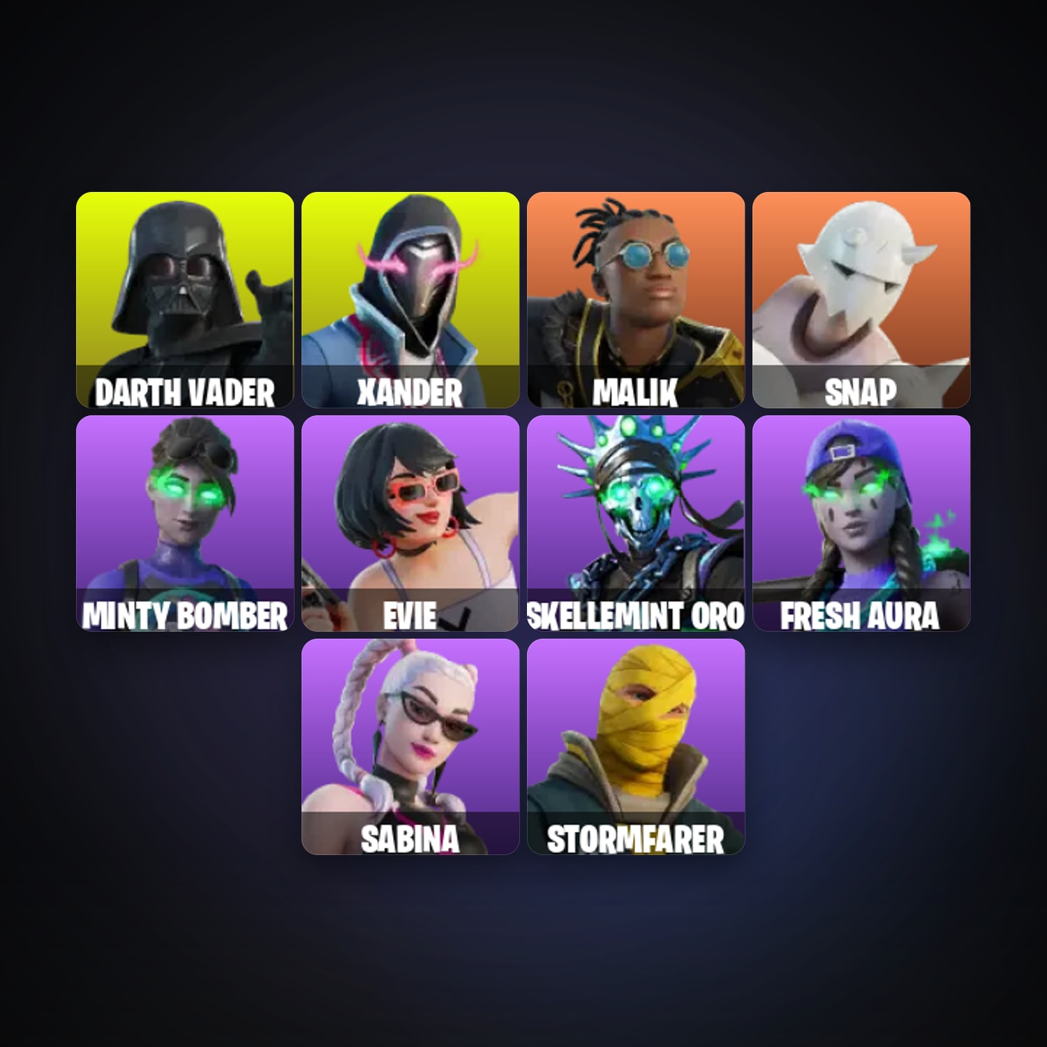 Fortnite account with Darth Vader & Xander — 12 skins — 600 V-Bucks — lvl 356 — HabibiAccounts