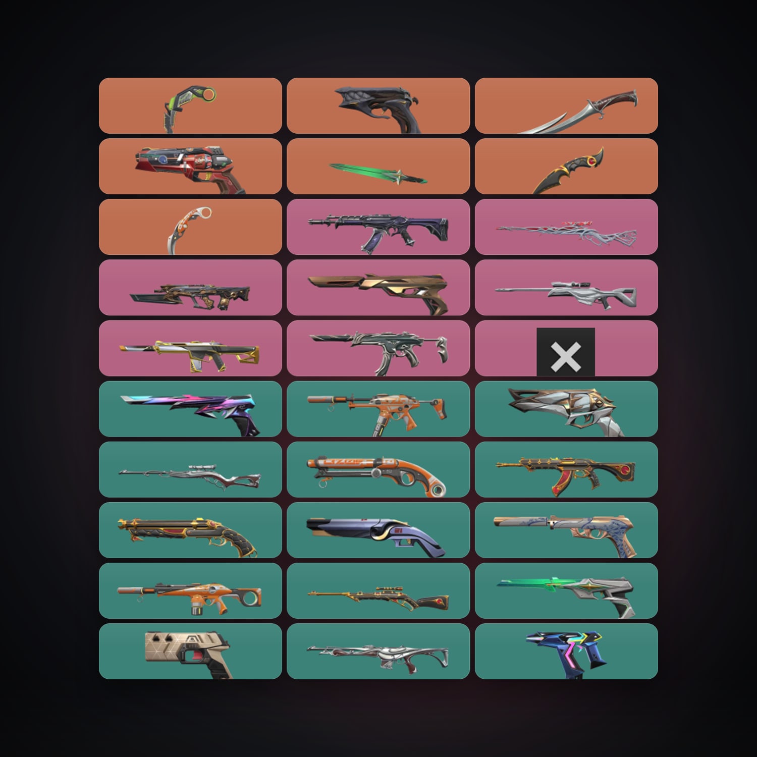 EU Gold 1 locker — 5 knives, 107 skins, lvl 534 — HabibiAccounts