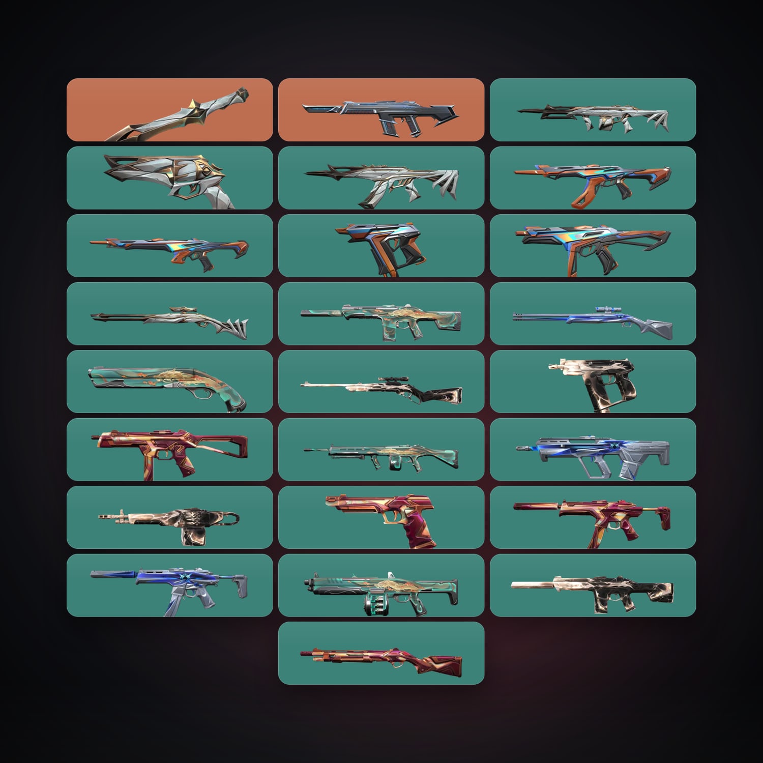 AP Silver 1 locker — 1 knives, 25 skins, lvl 58 — HabibiAccounts
