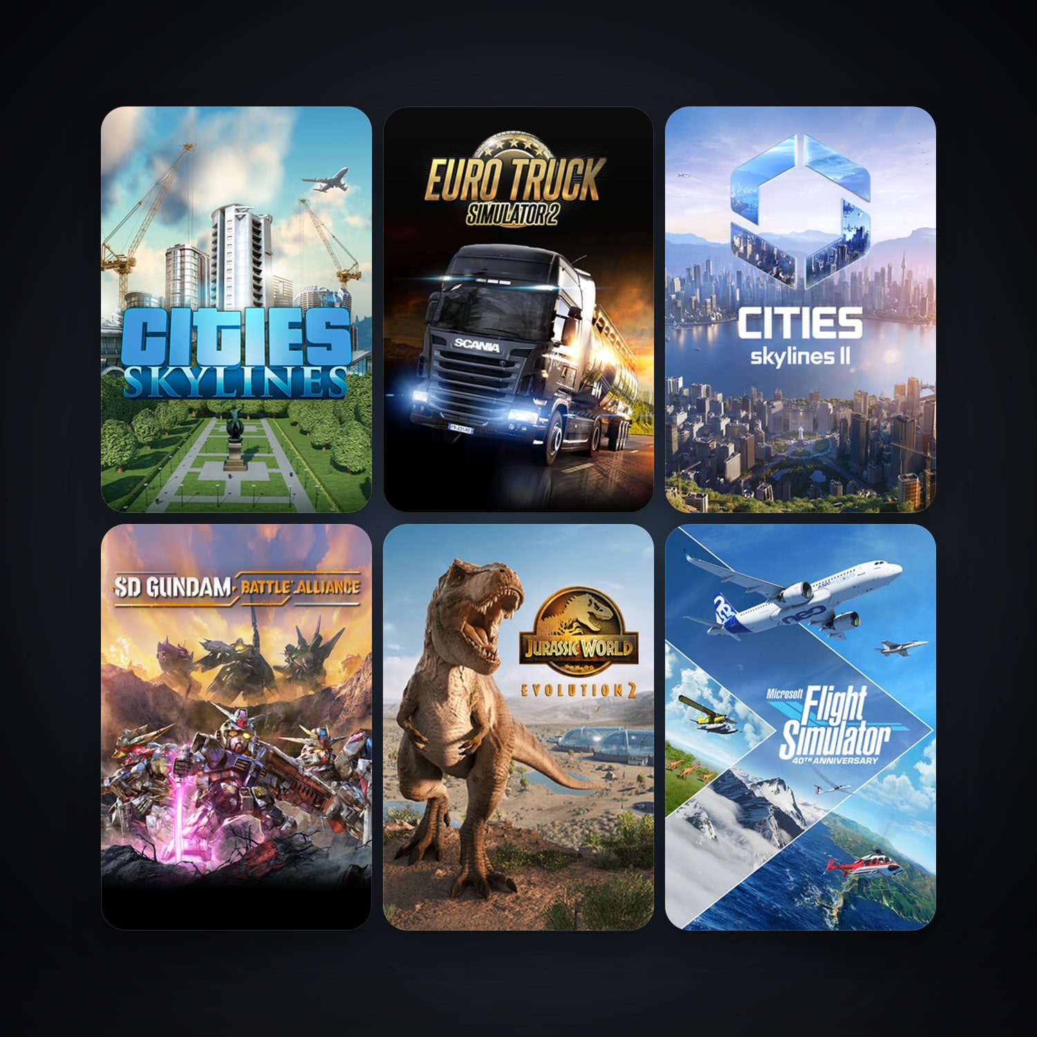 Euro Truck Simulator 2 + Cities: Skylines, 12 games, clean — HabibiAccounts