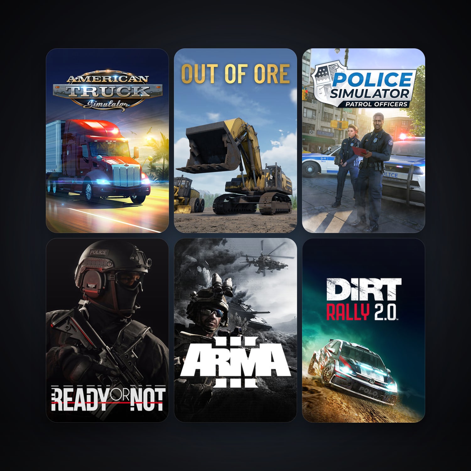 Arma 3 + American Truck Simulator, 86 games, clean — HabibiAccounts