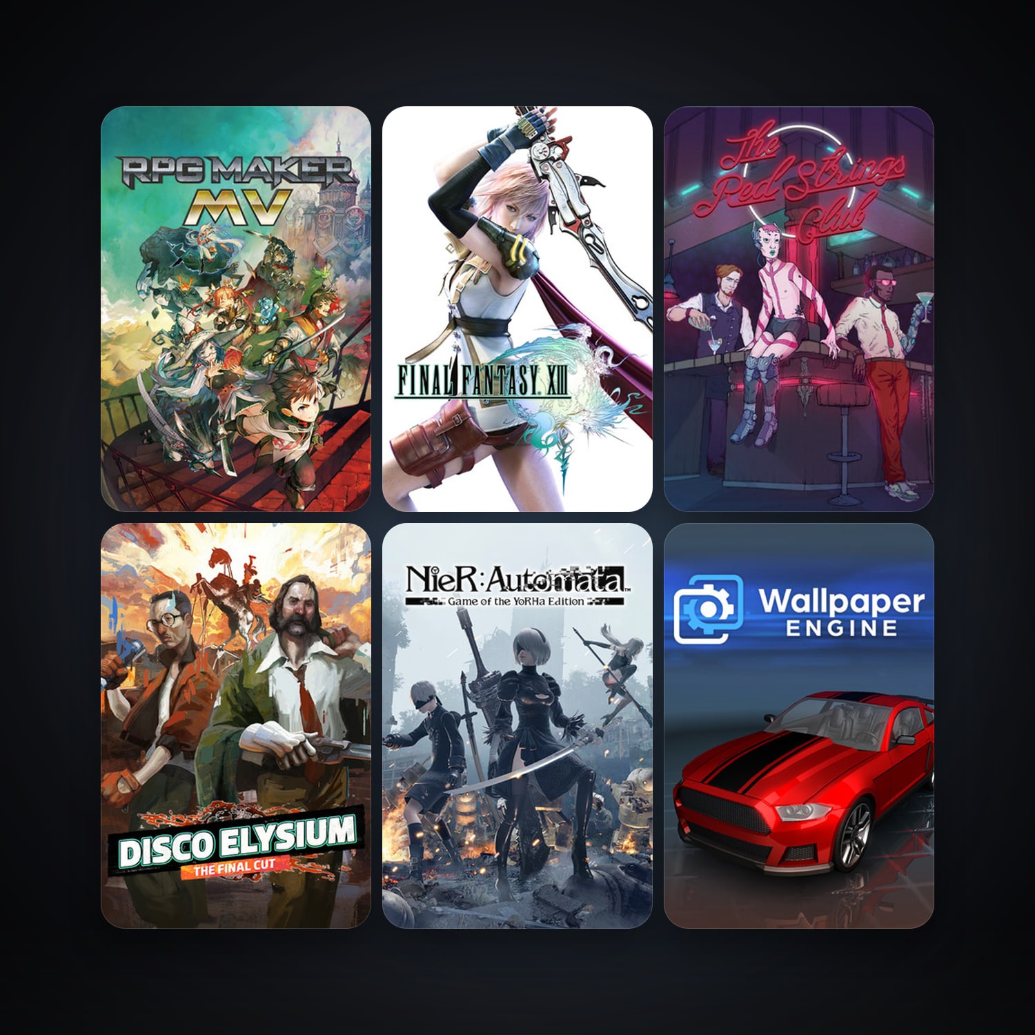 FINAL FANTASY XIII + RPG Maker MV, 98 games, clean — HabibiAccounts