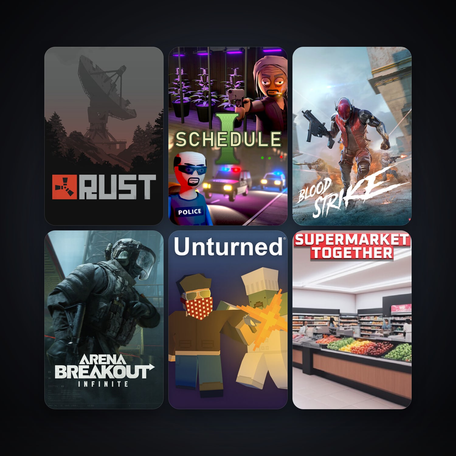 Rust + Unturned, 22 games, clean — HabibiAccounts