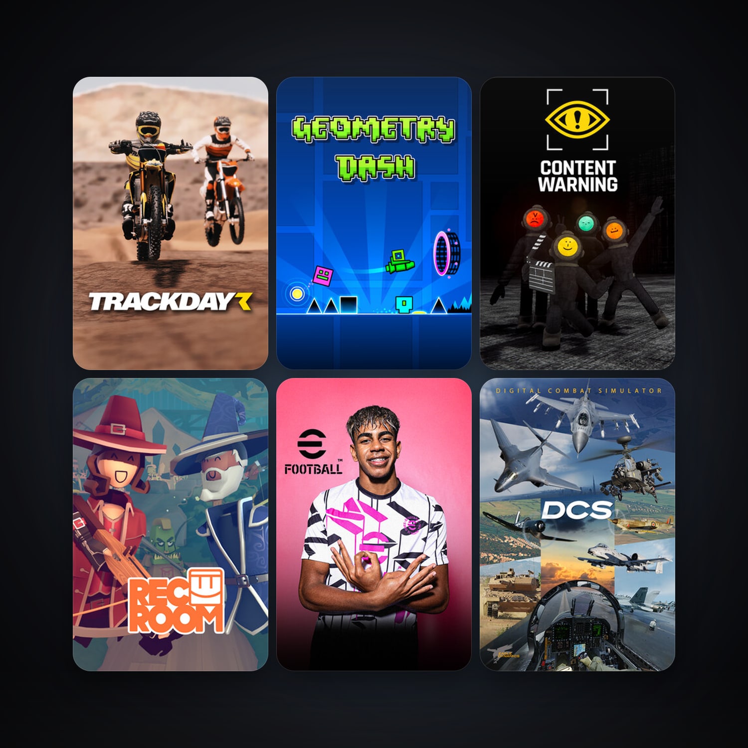 DCS World Steam Edition + Geometry Dash, 26 games, clean — HabibiAccounts