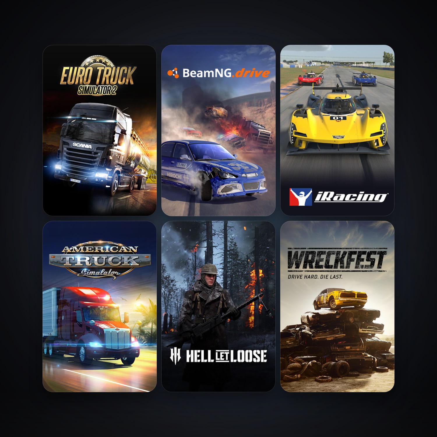 Euro Truck Simulator 2 + Next Car Game: Wreckfest, 78 games, Steam 11, clean — HabibiAccounts