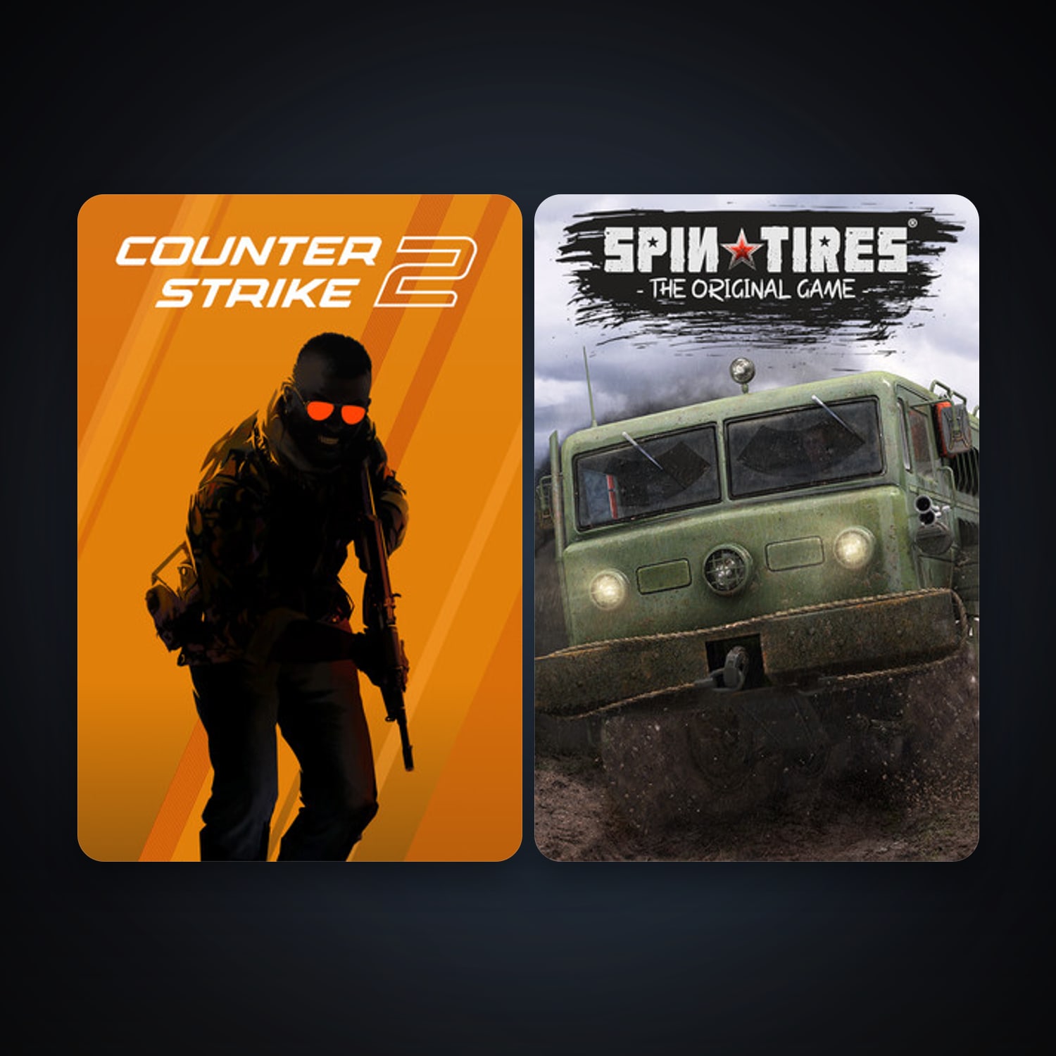 CS2 Prime + SPINTIRES, 2 games, clean — HabibiAccounts