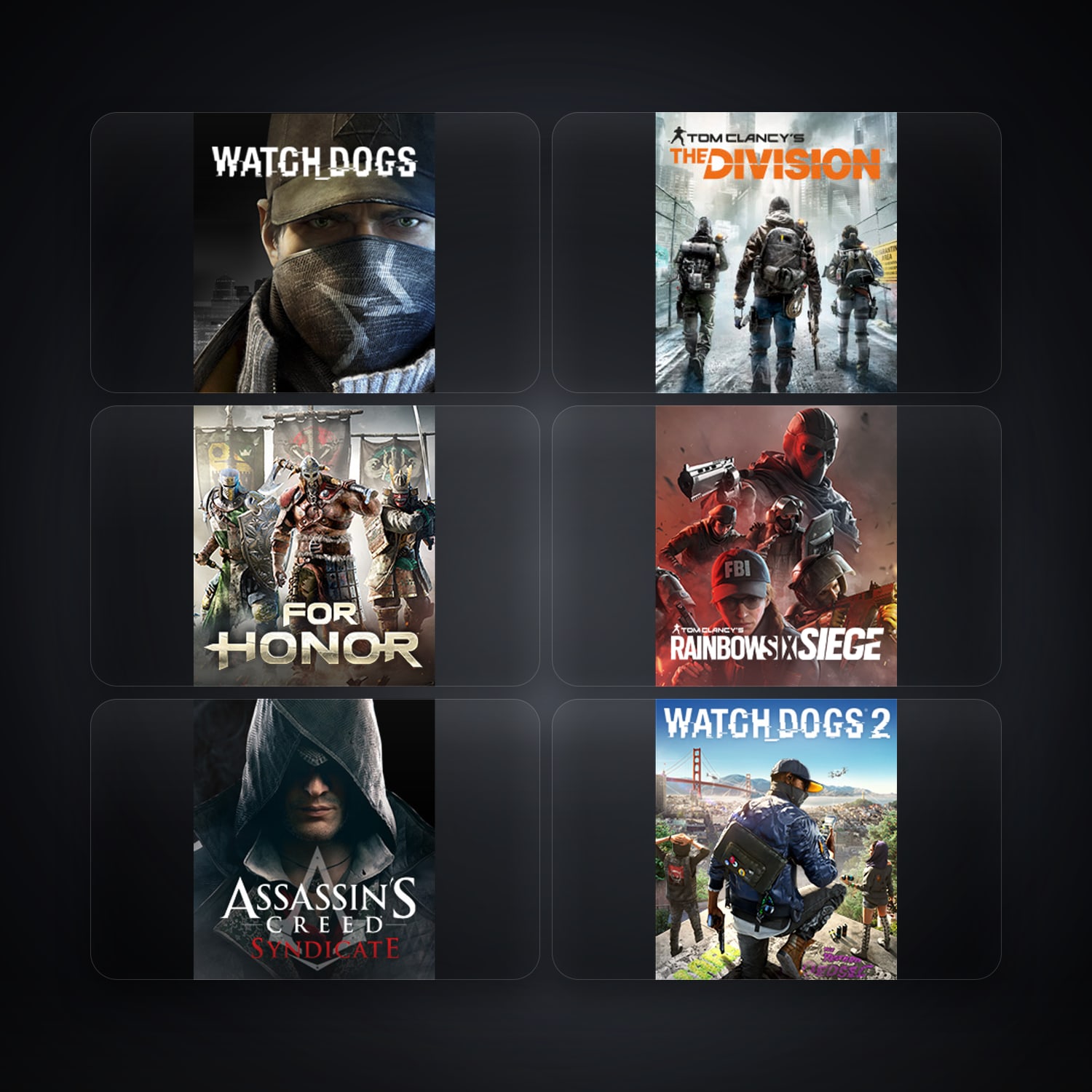 Ubisoft Watch_Dogs + Tom Clancy's The Division — MX — 6 games — HabibiAccounts