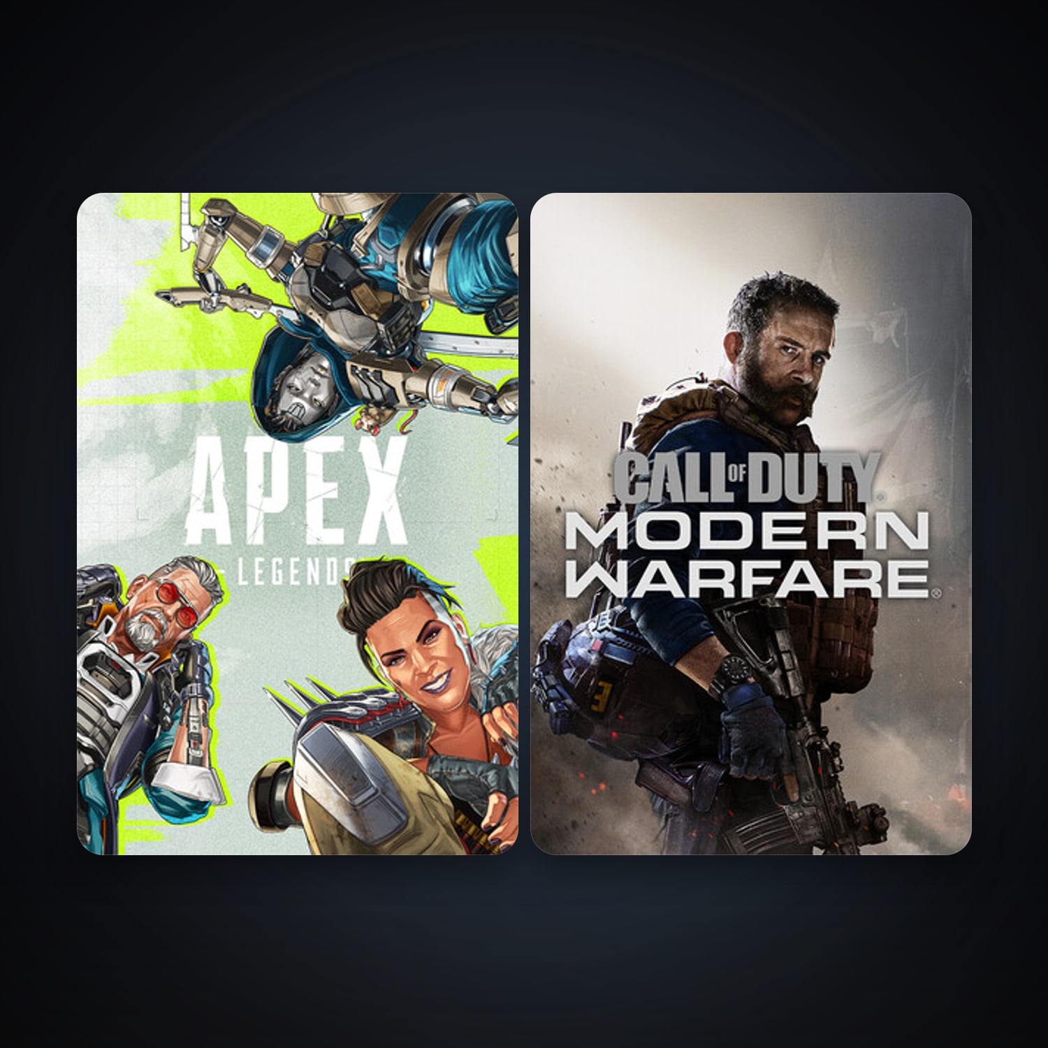 Apex Legends + Call of Duty: Modern Warfare, 2 games, clean — HabibiAccounts