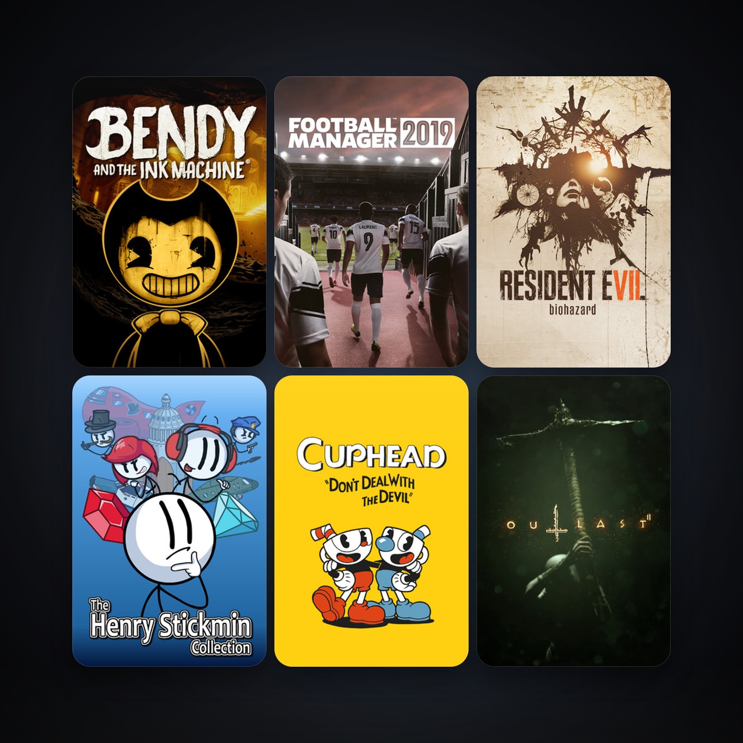 Cuphead + Geometry Dash, 65 games, clean — HabibiAccounts