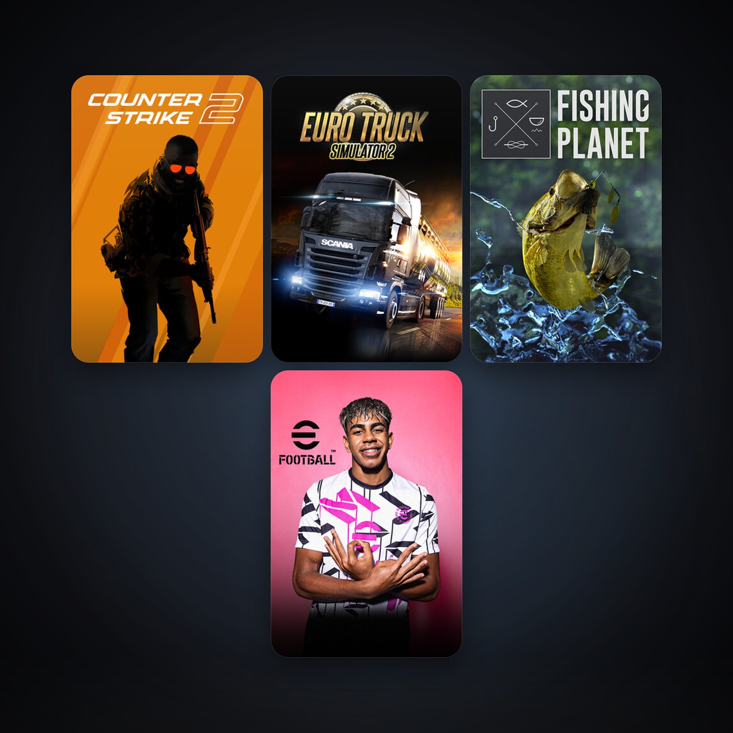 CS2 Prime + Euro Truck Simulator 2, 10 games, clean — HabibiAccounts