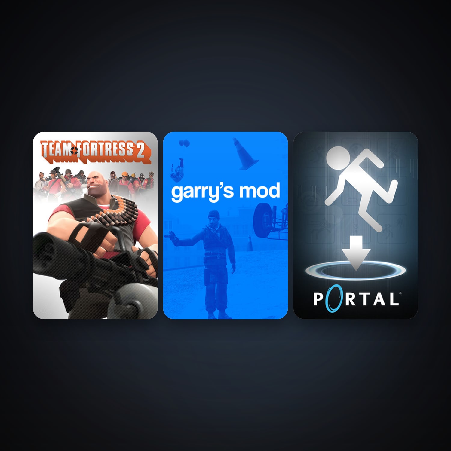 Portal + Team Fortress 2, 3 games, clean — HabibiAccounts