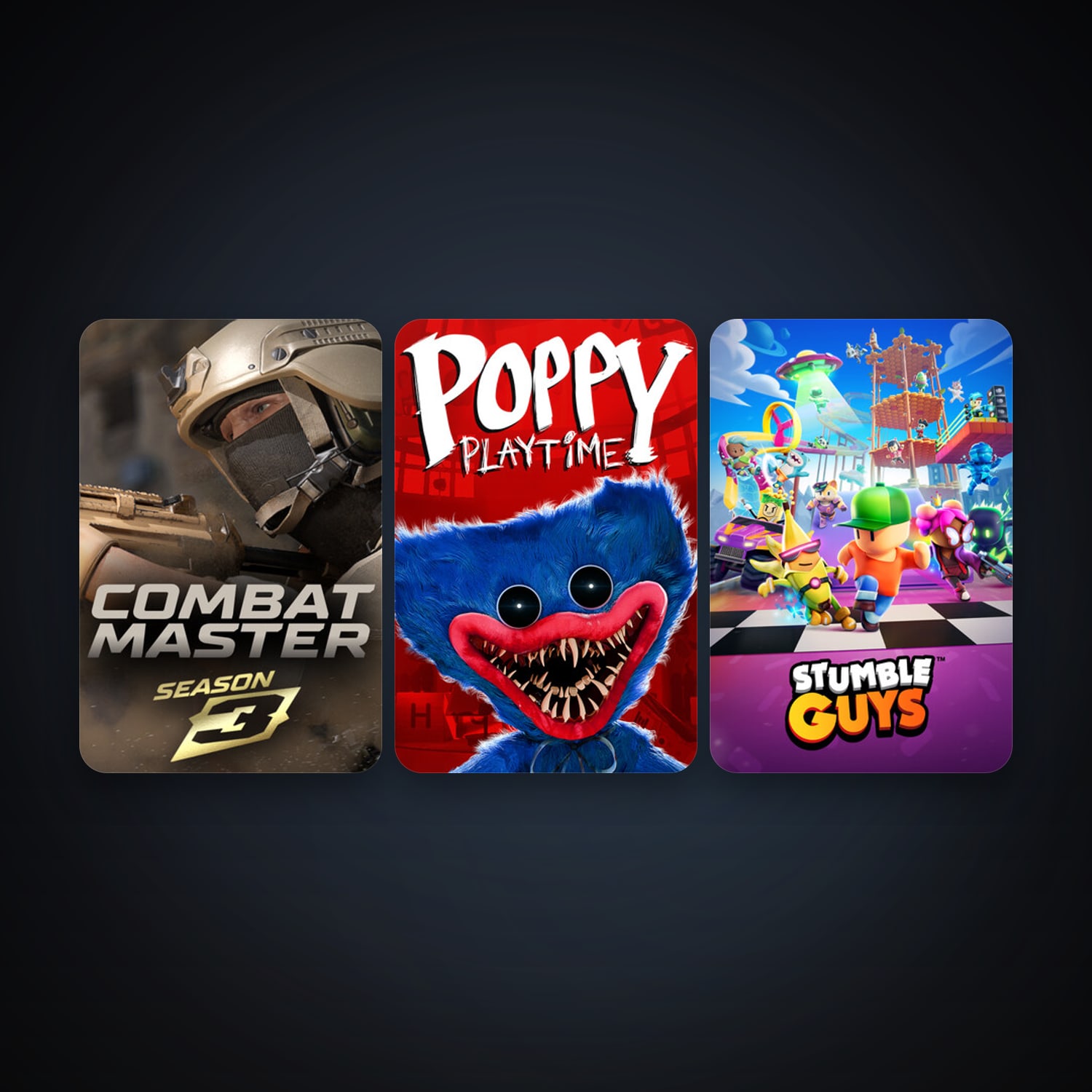 Stumble Guys + Poppy Playtime, 5 games, clean — HabibiAccounts