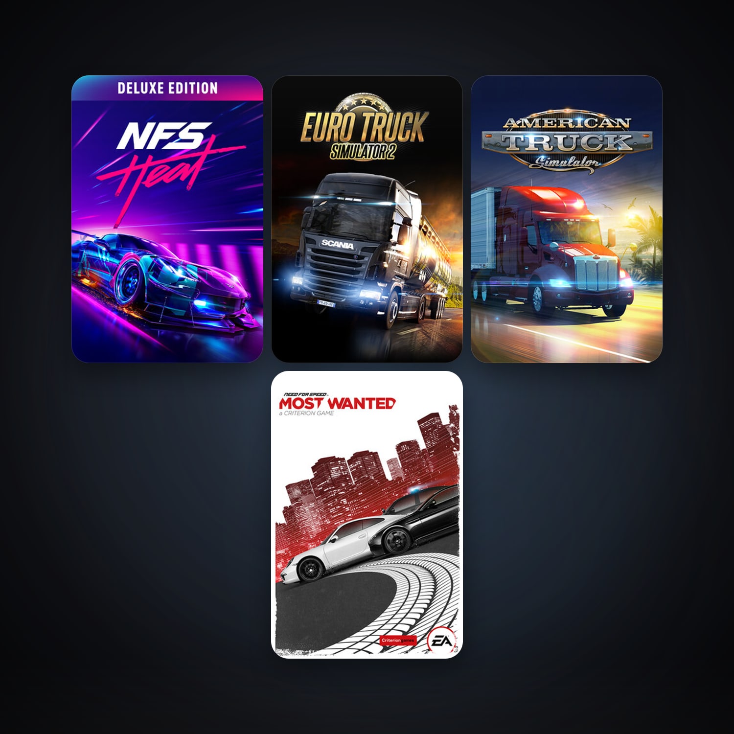 Euro Truck Simulator 2 + American Truck Simulator, 5 games, clean — HabibiAccounts